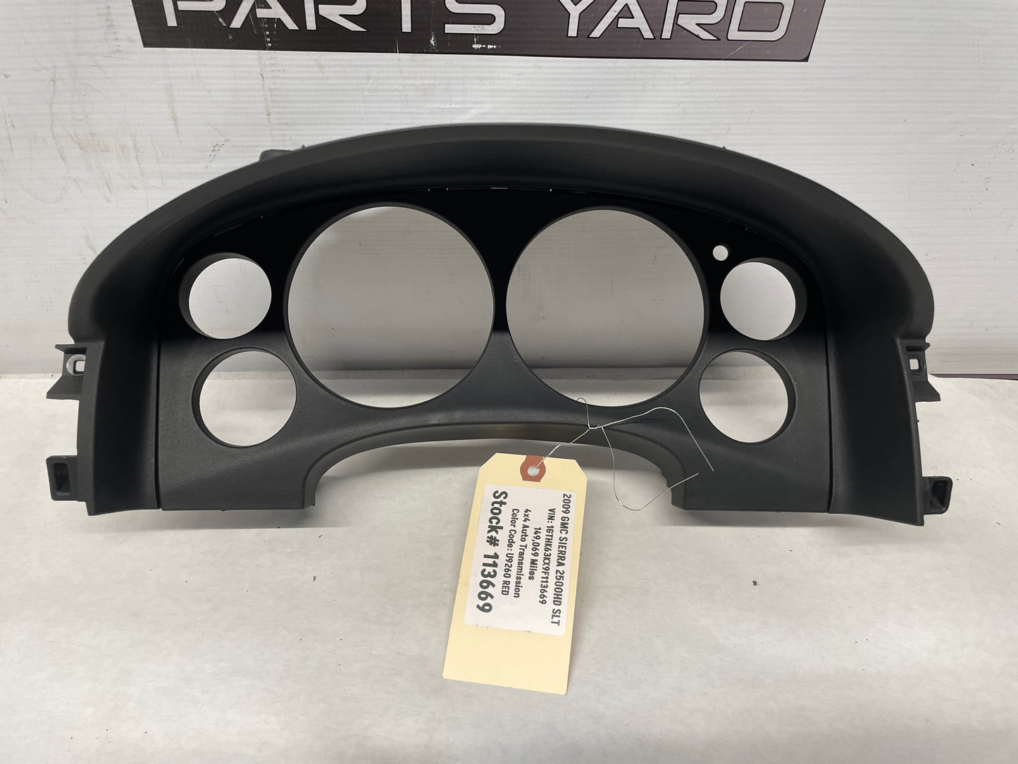 2009 GMC Sierra 2500HD SLT Instrument Speedometer Cluster Trim Bezel OEM - Day's Parts Yard