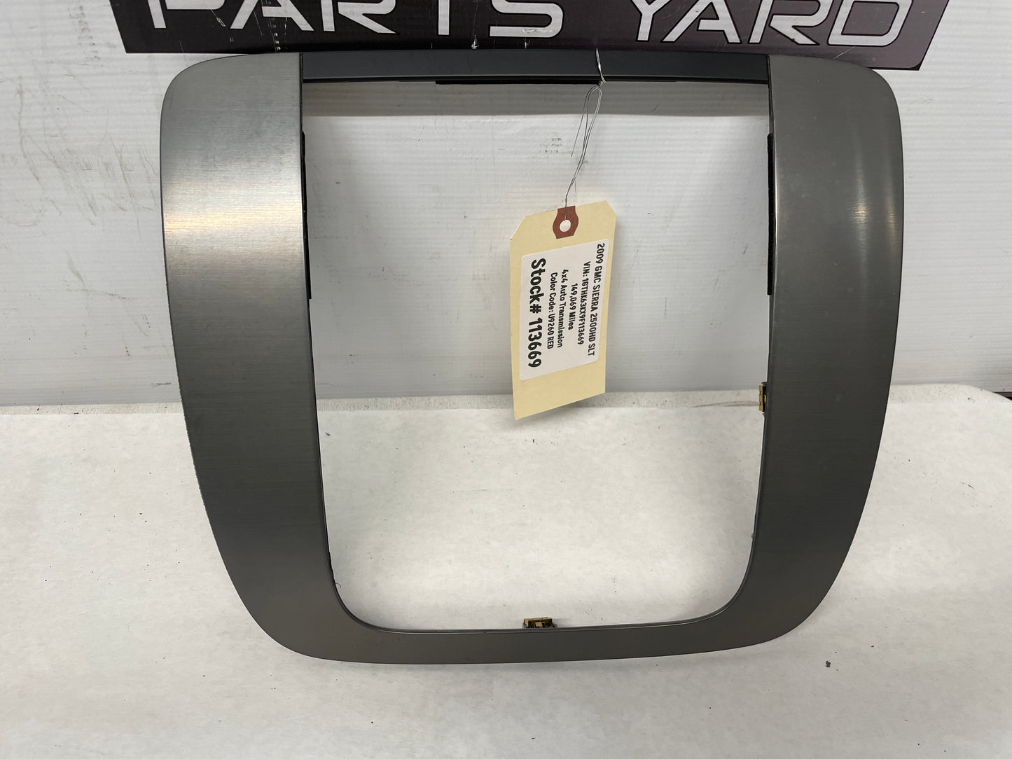 2009 GMC Sierra 2500HD SLT Dash Radio Bezel Trim OEM - Day's Parts Yard