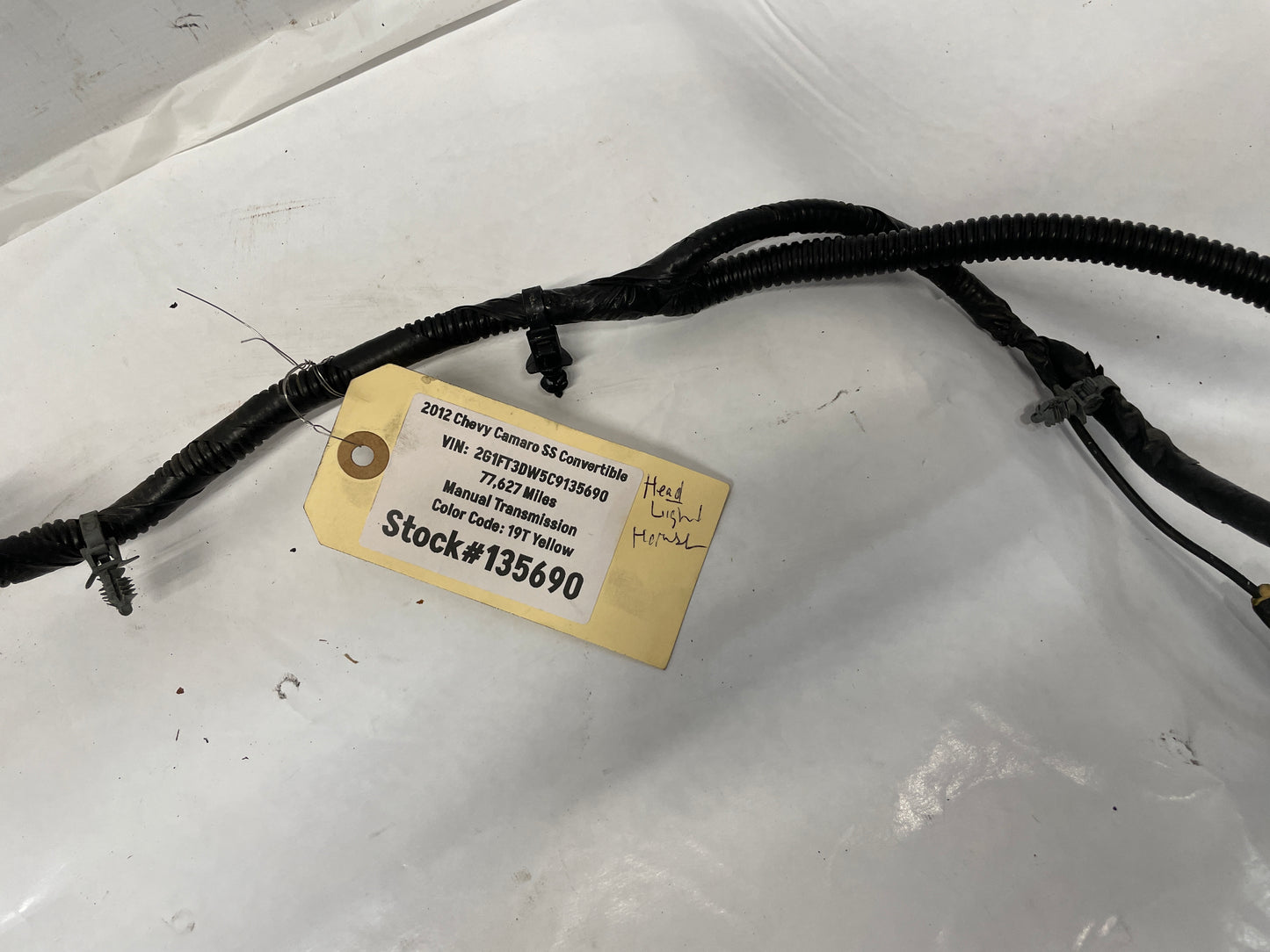 2012 Chevy Camaro SS HID Head Light Headlight Core Support Wire Wiring Harness HID OEM - Day's Parts Yard