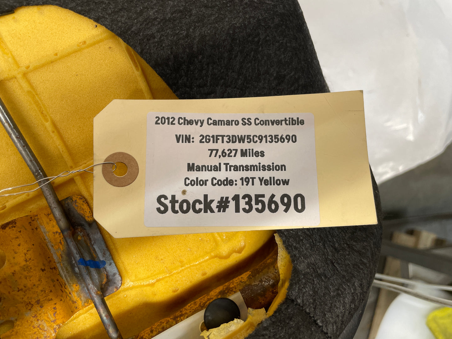 2012 Chevy Camaro SS Convertible Black Leather Rear Seat OEM - Day's Parts Yard