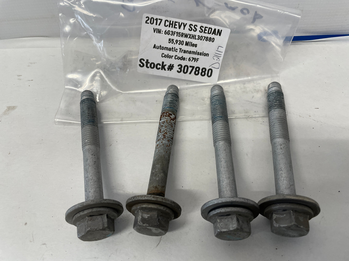 2017 Chevy SS Sedan Rear Suspension Cradle Bolts Hardware OEM - Day's Parts Yard