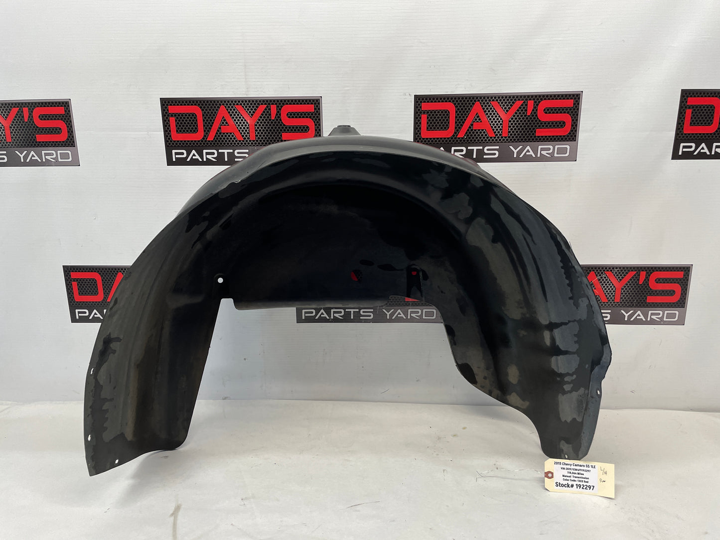 2015 Chevy Camaro SS RH Passenger Rear Fender Wheel Well Liner Wheelhouse OEM - Day's Parts Yard
