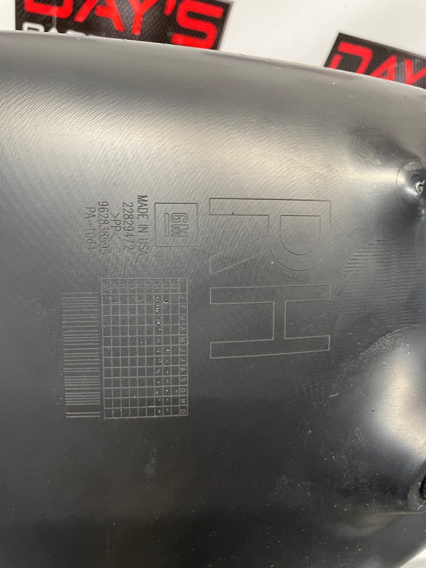 2015 Chevy Camaro SS RH Passenger Rear Fender Wheel Well Liner Wheelhouse OEM - Day's Parts Yard