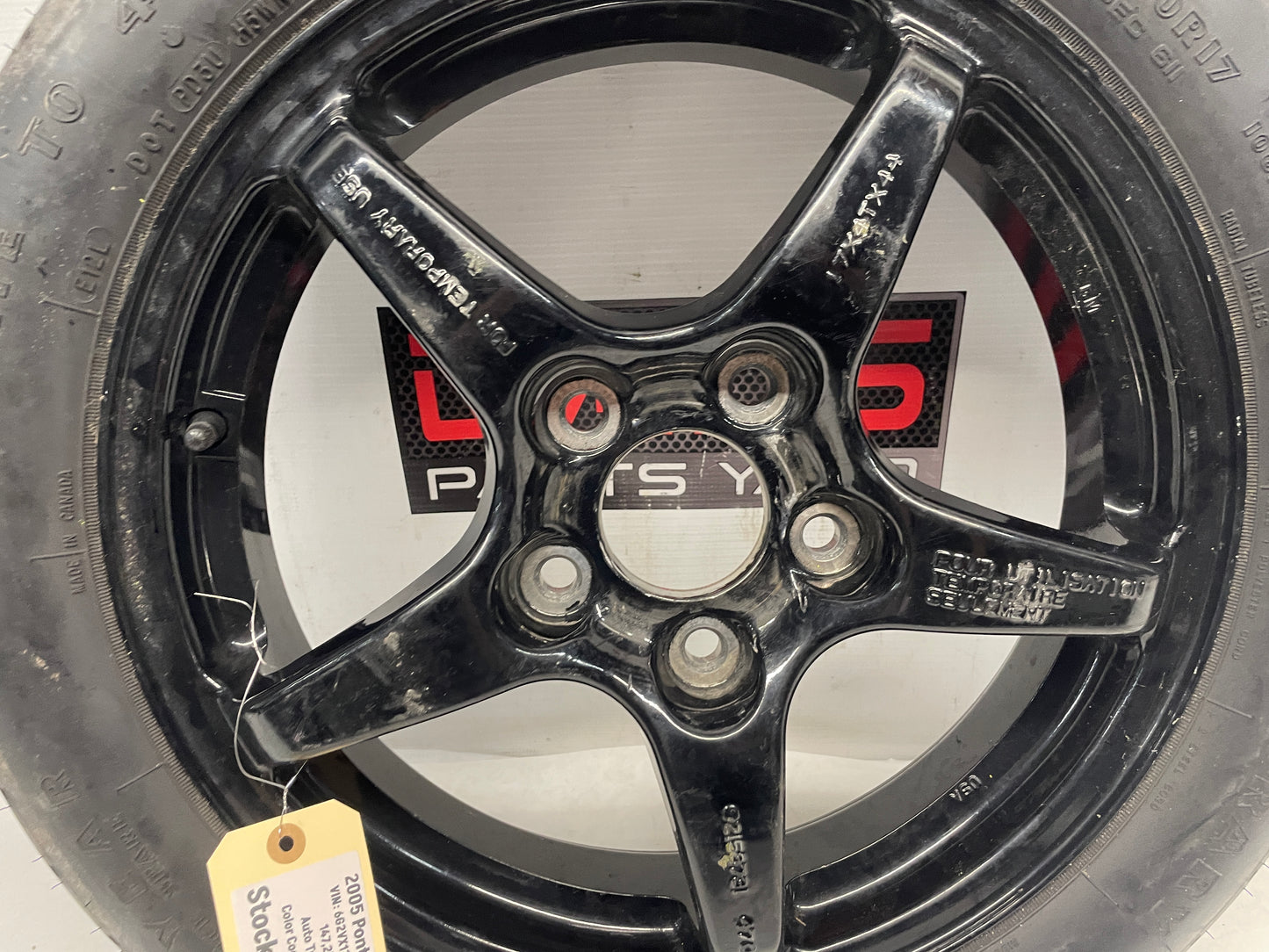 2005 Pontiac GTO Compact Spare Wheel & Tire OEM - Day's Parts Yard