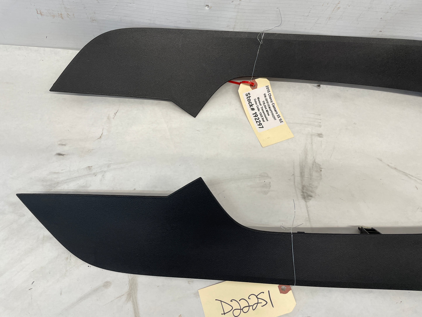 2015 Chevy Camaro SS 1LE RH & LH Center Console Side Extension Trims Panels OEM - Day's Parts Yard