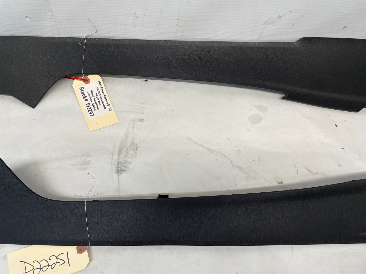 2015 Chevy Camaro SS 1LE RH & LH Center Console Side Extension Trims Panels OEM - Day's Parts Yard