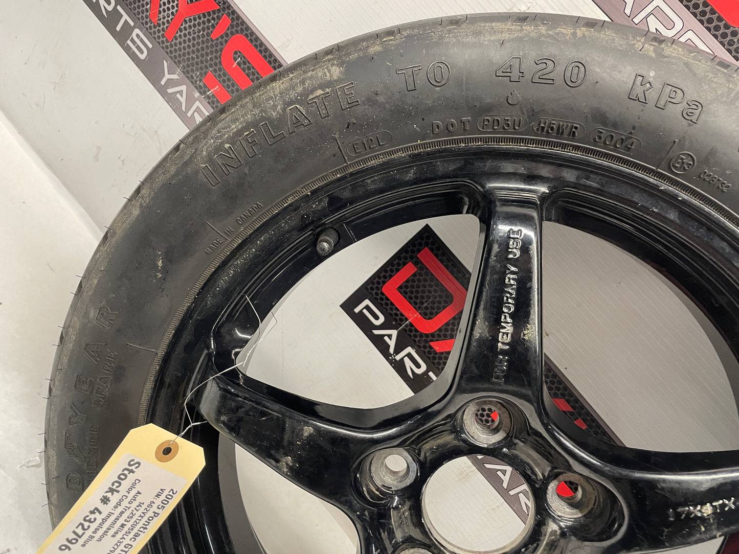 2005 Pontiac GTO Compact Spare Wheel & Tire OEM - Day's Parts Yard