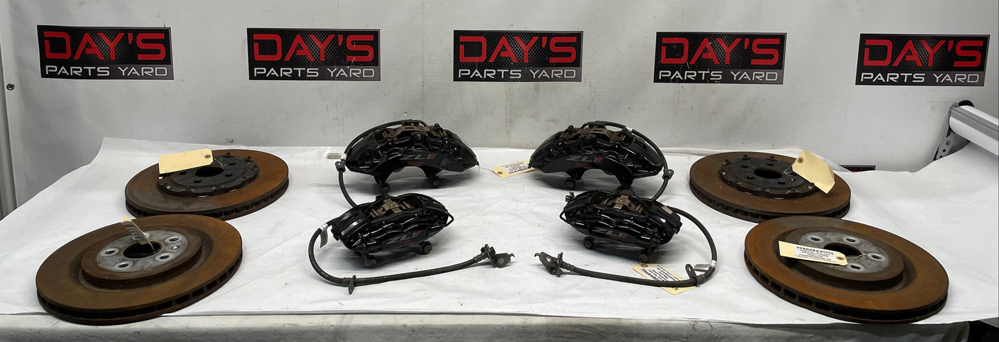 2014 Chevy Camaro ZL1 Front and Rear Brembo Brake Calipers and Rotors OEM - Day's Parts Yard