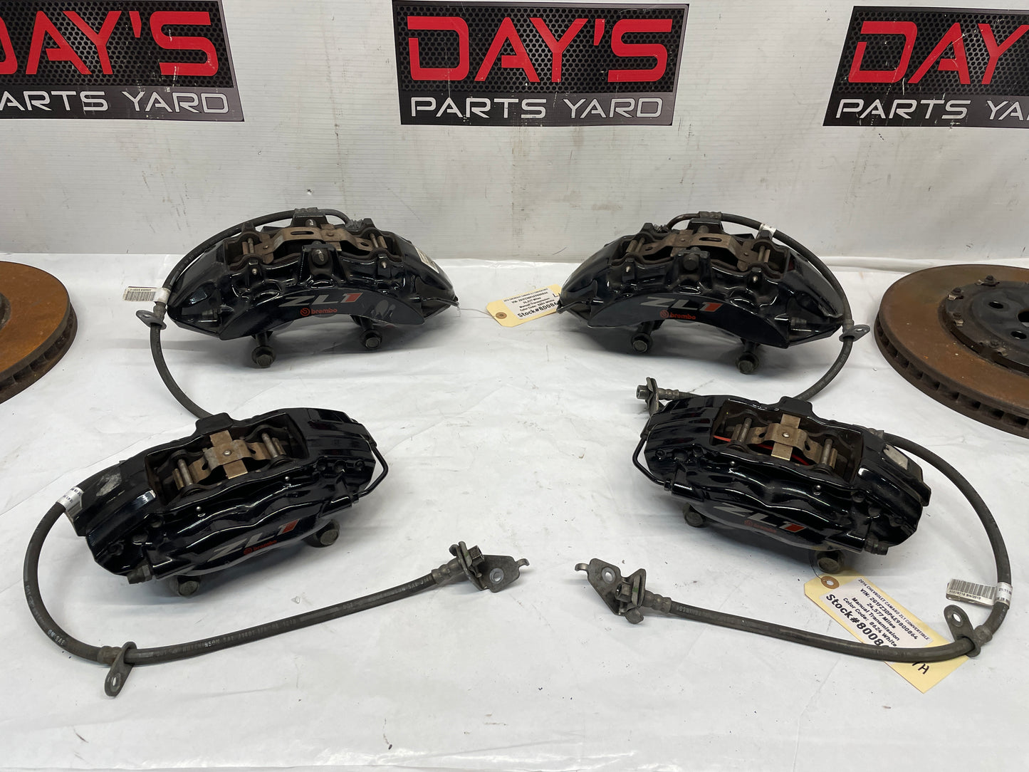 2014 Chevy Camaro ZL1 Front and Rear Brembo Brake Calipers and Rotors OEM - Day's Parts Yard