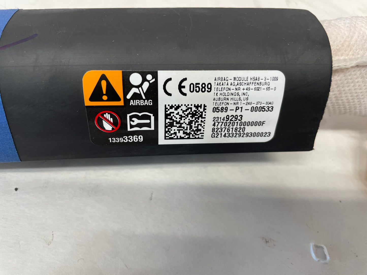 2015 Chevy Camaro SS RH & LH Roof Side Rail Curtain Airbags Air Bags OEM - Day's Parts Yard
