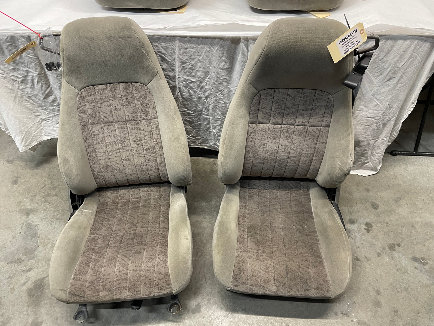 2002 Chevy Camaro Z28 Seats Fronts and Rears Gray Grey Cloth OEM - Day's Parts Yard
