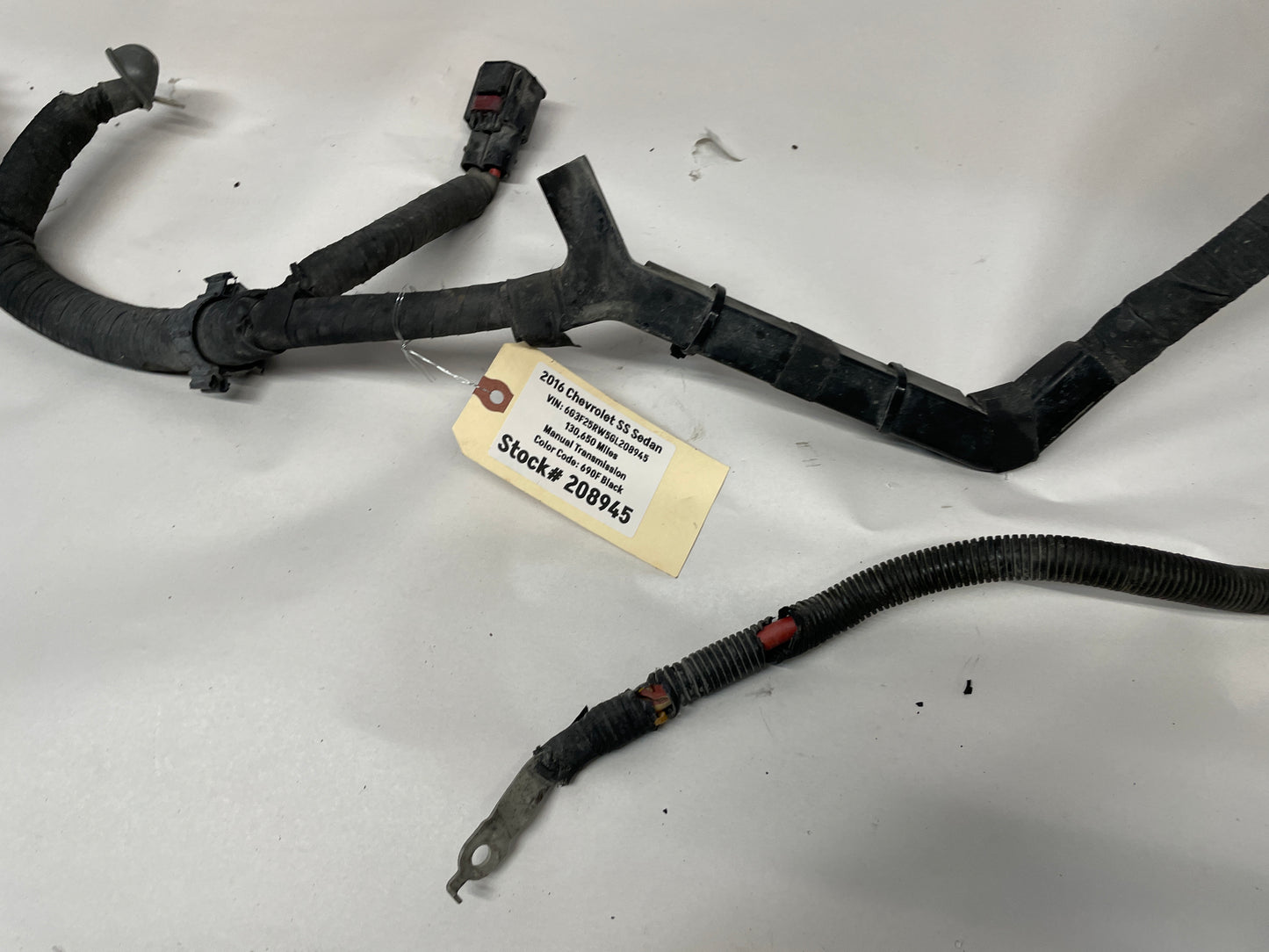 2016 Chevy SS Sedan Alternator Starter Battery Positive Cable Wiring Harness OEM - Day's Parts Yard