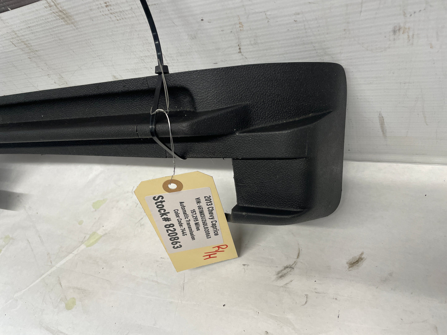 2013 Chevy Caprice RH Passenger Front Outer Seat Track Trim Covers OEM - Day's Parts Yard