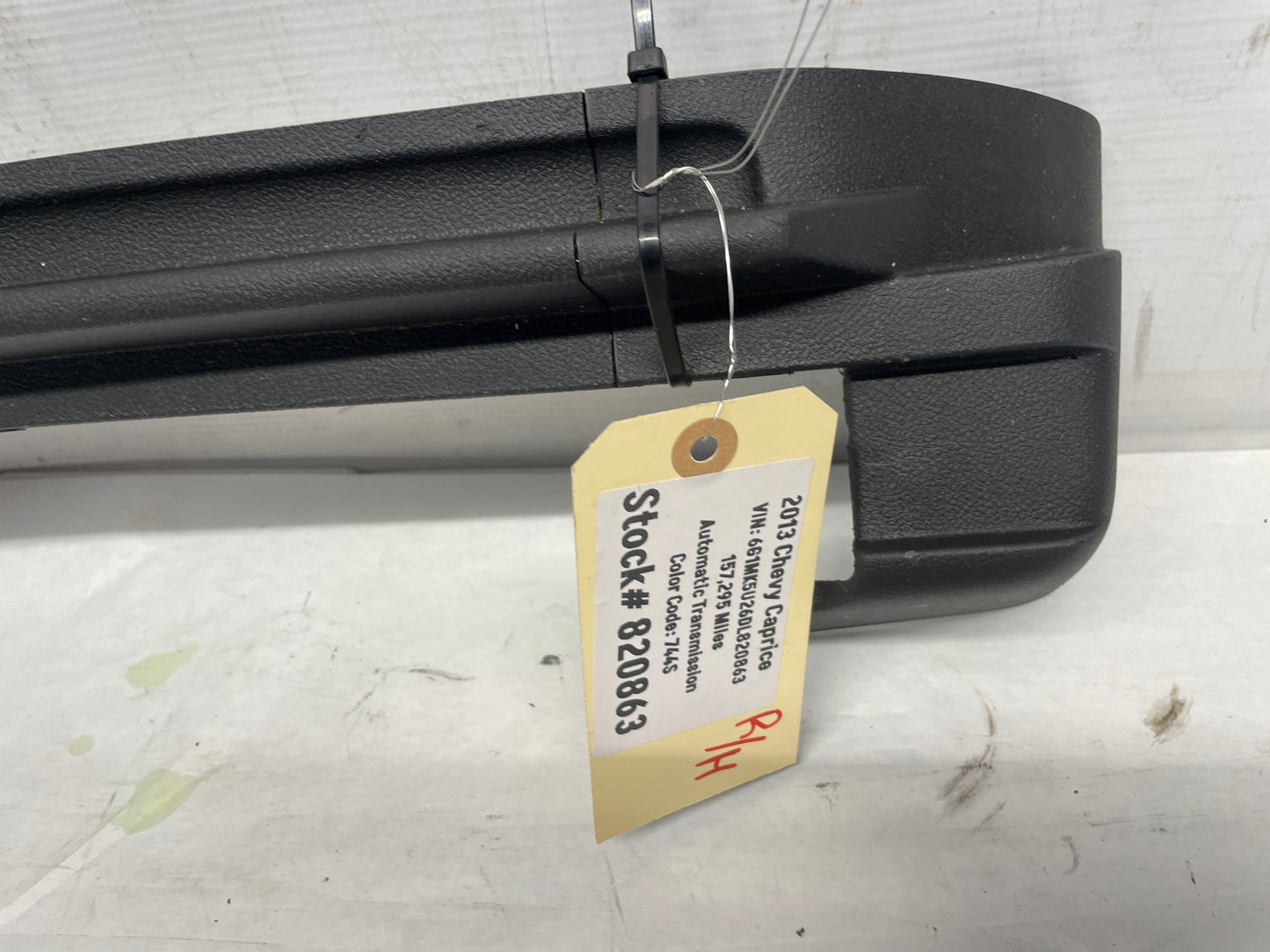 2013 Chevy Caprice RH Passenger Front Outer Seat Track Trim Covers OEM - Day's Parts Yard