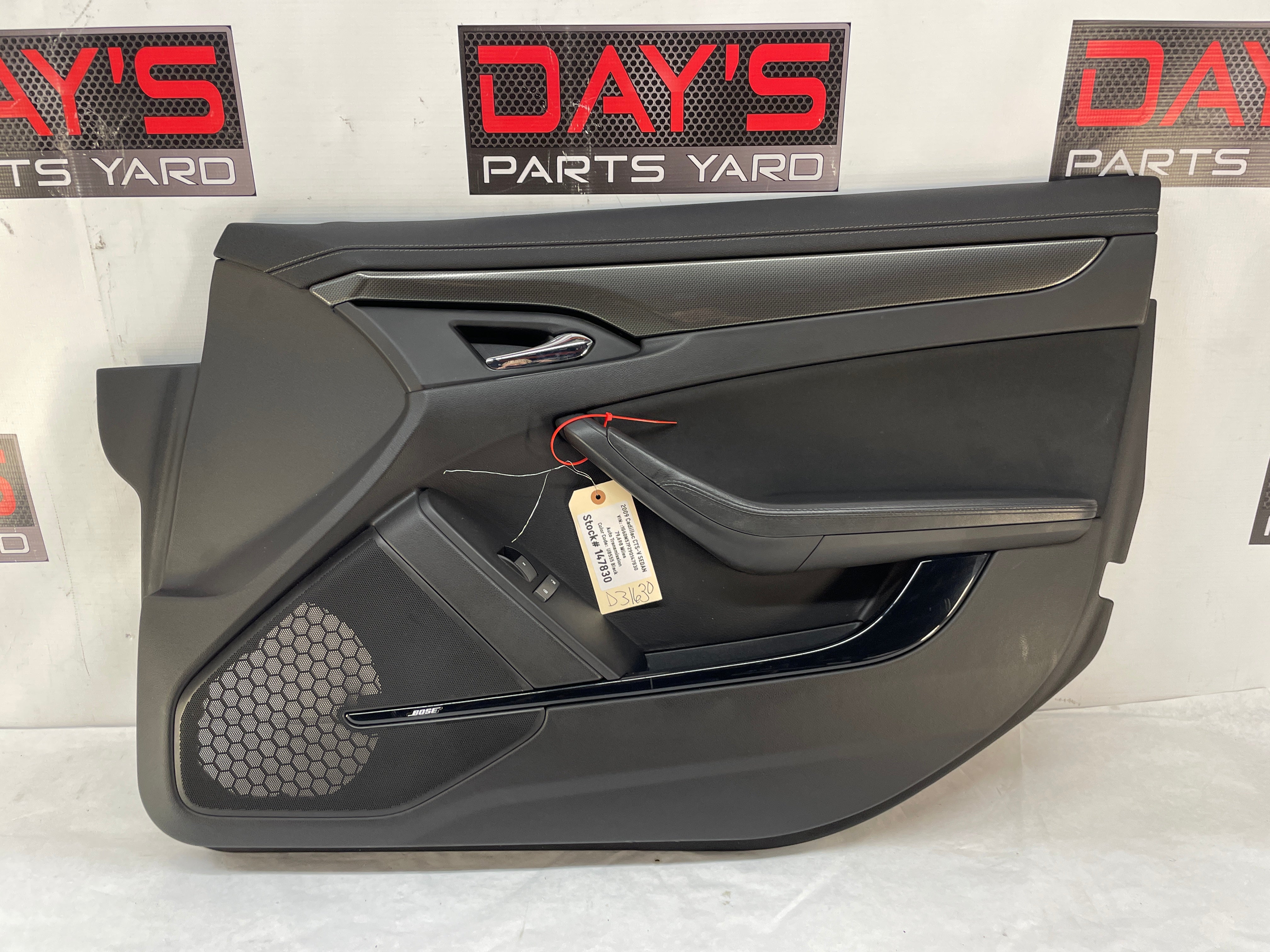 2009 Cadillac CTS-V Sedan RH Passenger Front Interior Door Panel Trim