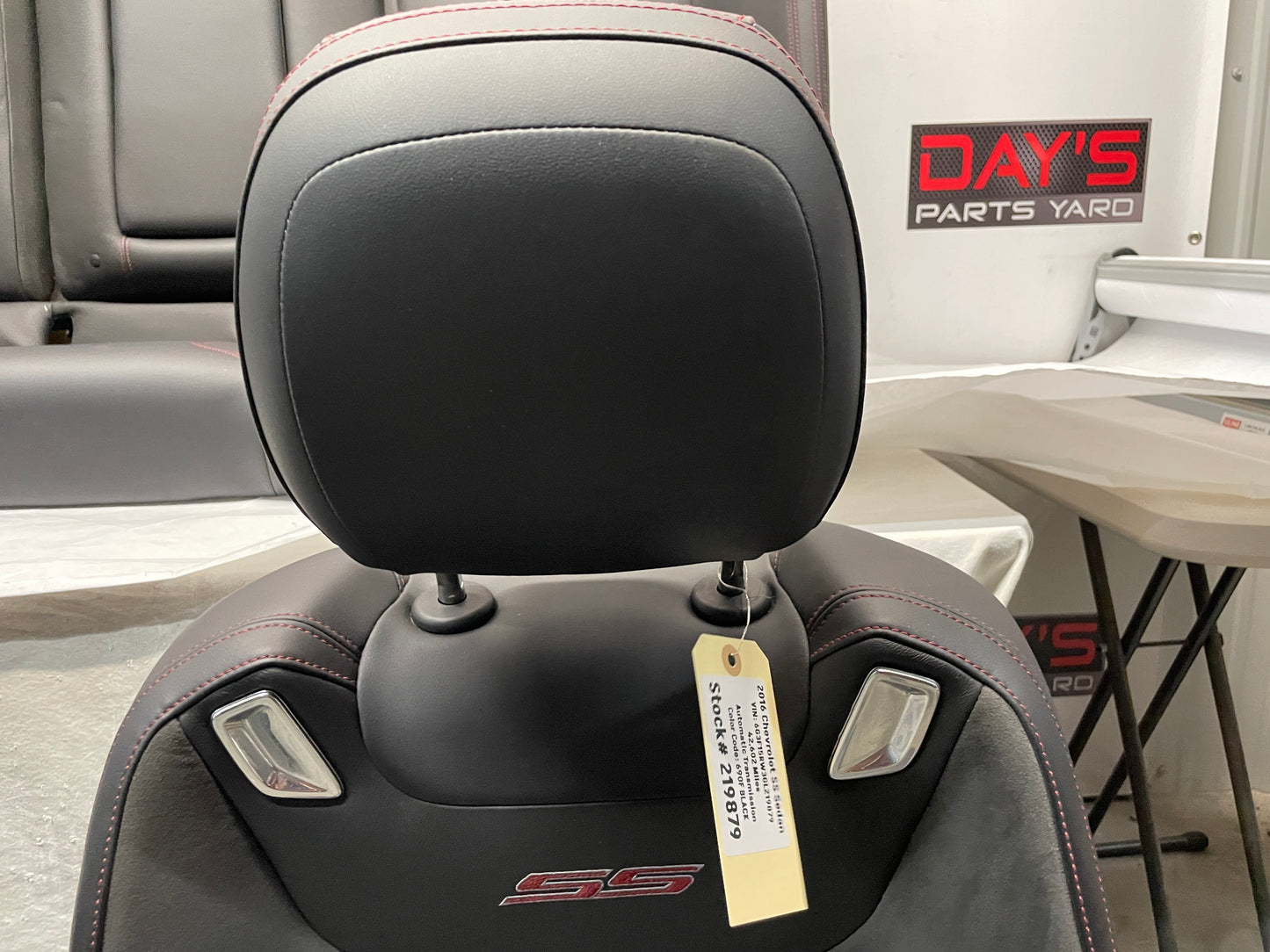 2016 Chevy SS Sedan Seats Fronts and Rears Black Leather Alcantara Suede OEM - Day's Parts Yard