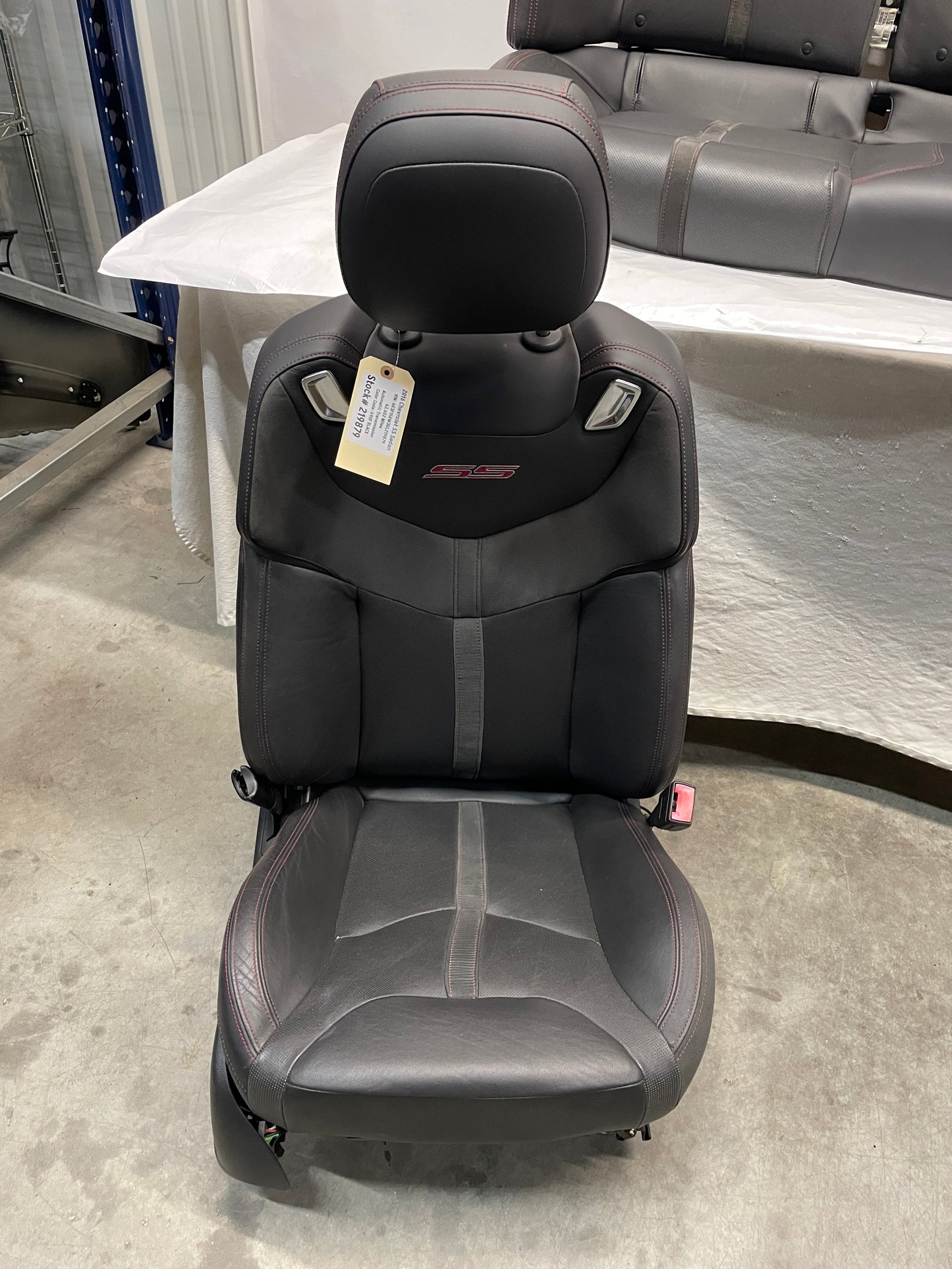 2016 Chevy SS Sedan Seats Fronts and Rears Black Leather Alcantara Suede OEM - Day's Parts Yard