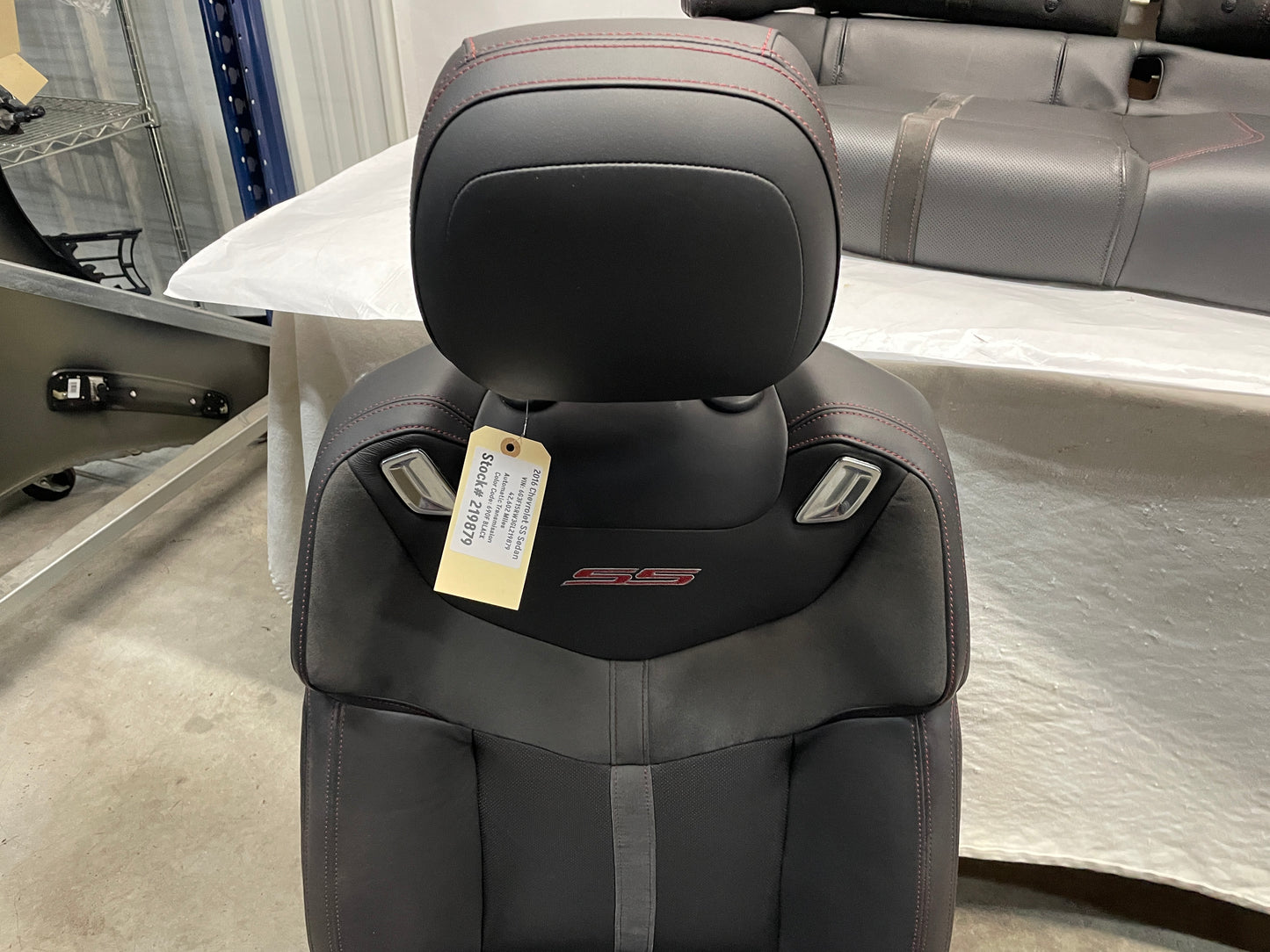 2016 Chevy SS Sedan Seats Fronts and Rears Black Leather Alcantara Suede OEM - Day's Parts Yard