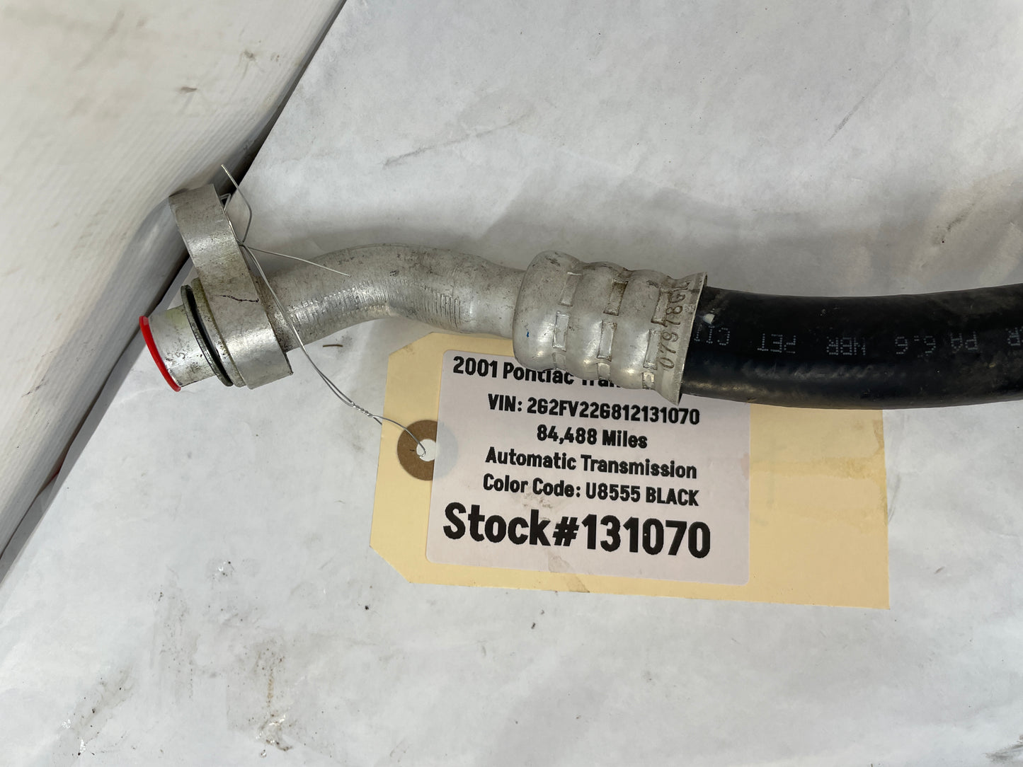 2001 Pontiac Firebird Trans AM WS6 Air Conditioner AC Compressor Line Hose Tube OEM - Day's Parts Yard