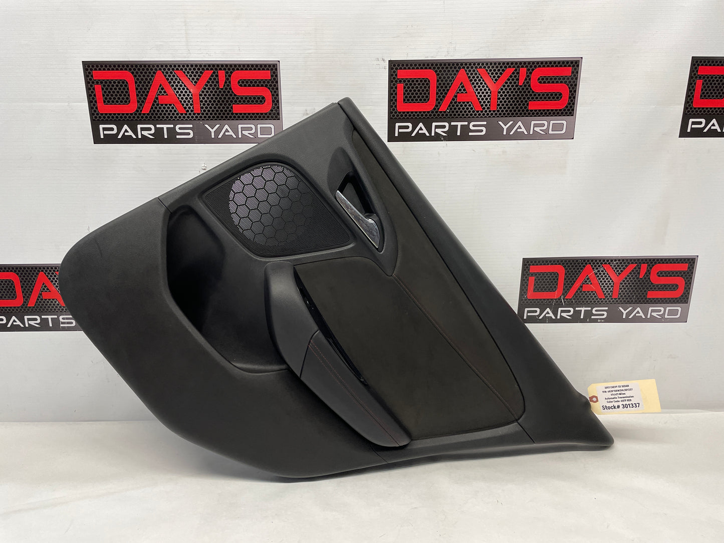 2017 Chevy SS Sedan RH Passenger Rear Interior Door Panel OEM - Day's Parts Yard