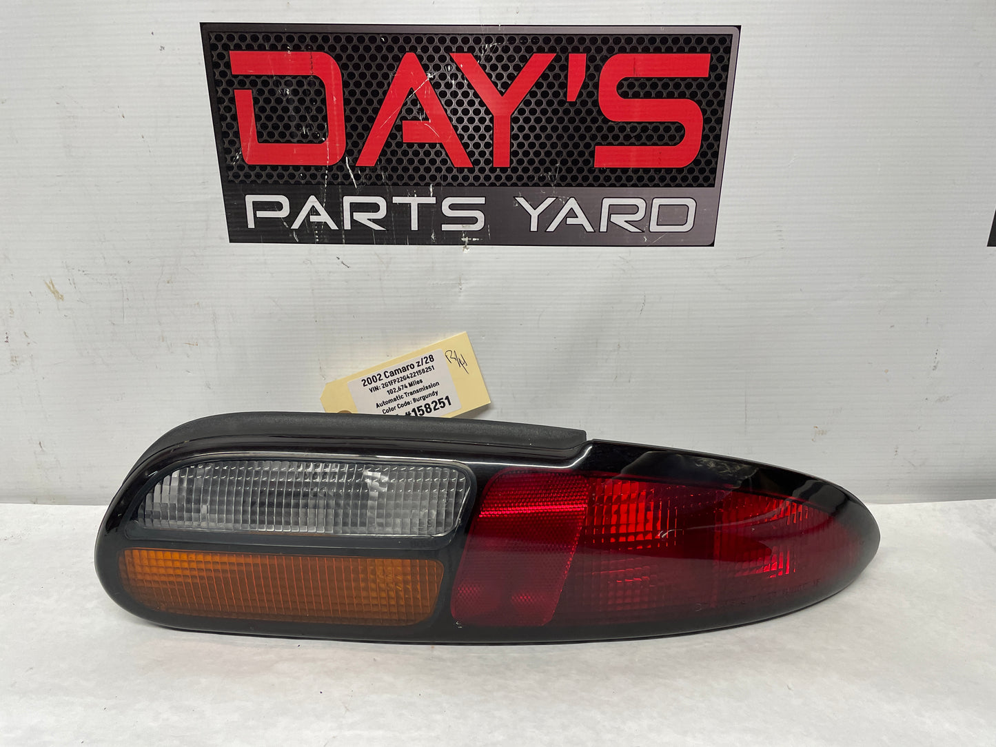 2002 Chevy Camaro Z28 RH Passenger Taillight Tail Light Lamp OEM - Day's Parts Yard