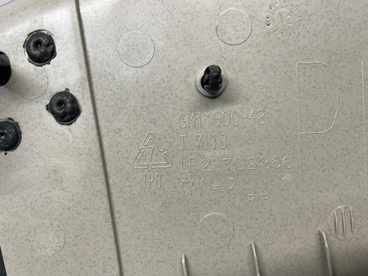 2013 GMC Sierra C1500 SLE RH Passenger Rear C Pillar Trim OEM - Day's Parts Yard