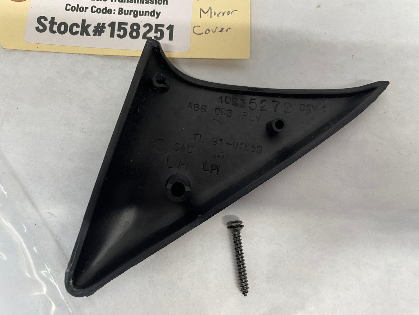 2002 Chevy Camaro Z28 LH Driver Interior Mirror Bezel Trim Cover Black Ebony OEM - Day's Parts Yard