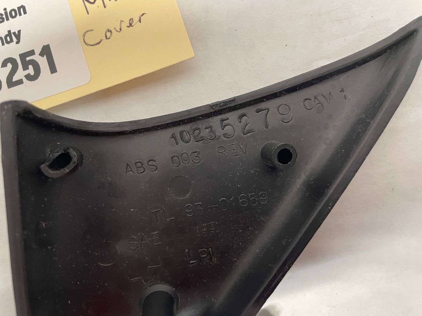 2002 Chevy Camaro Z28 LH Driver Interior Mirror Bezel Trim Cover Black Ebony OEM - Day's Parts Yard