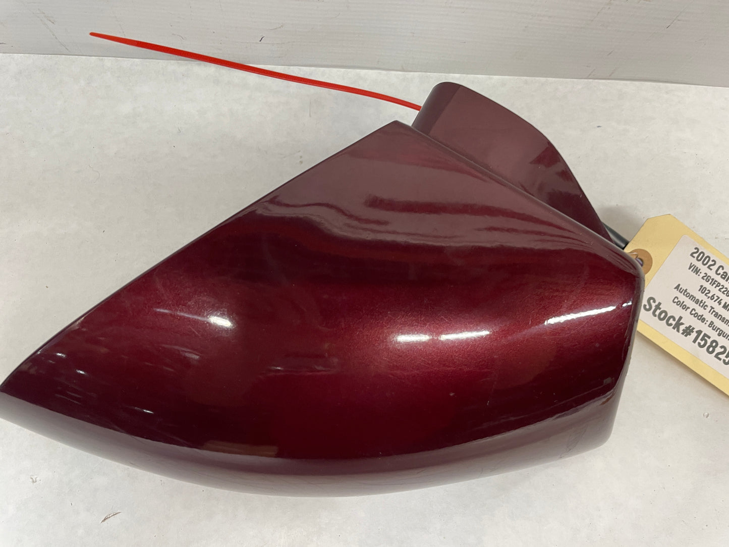 2002 Chevy Camaro Z28 RH Passenger Exterior Side Mirror Burgundy OEM - Day's Parts Yard