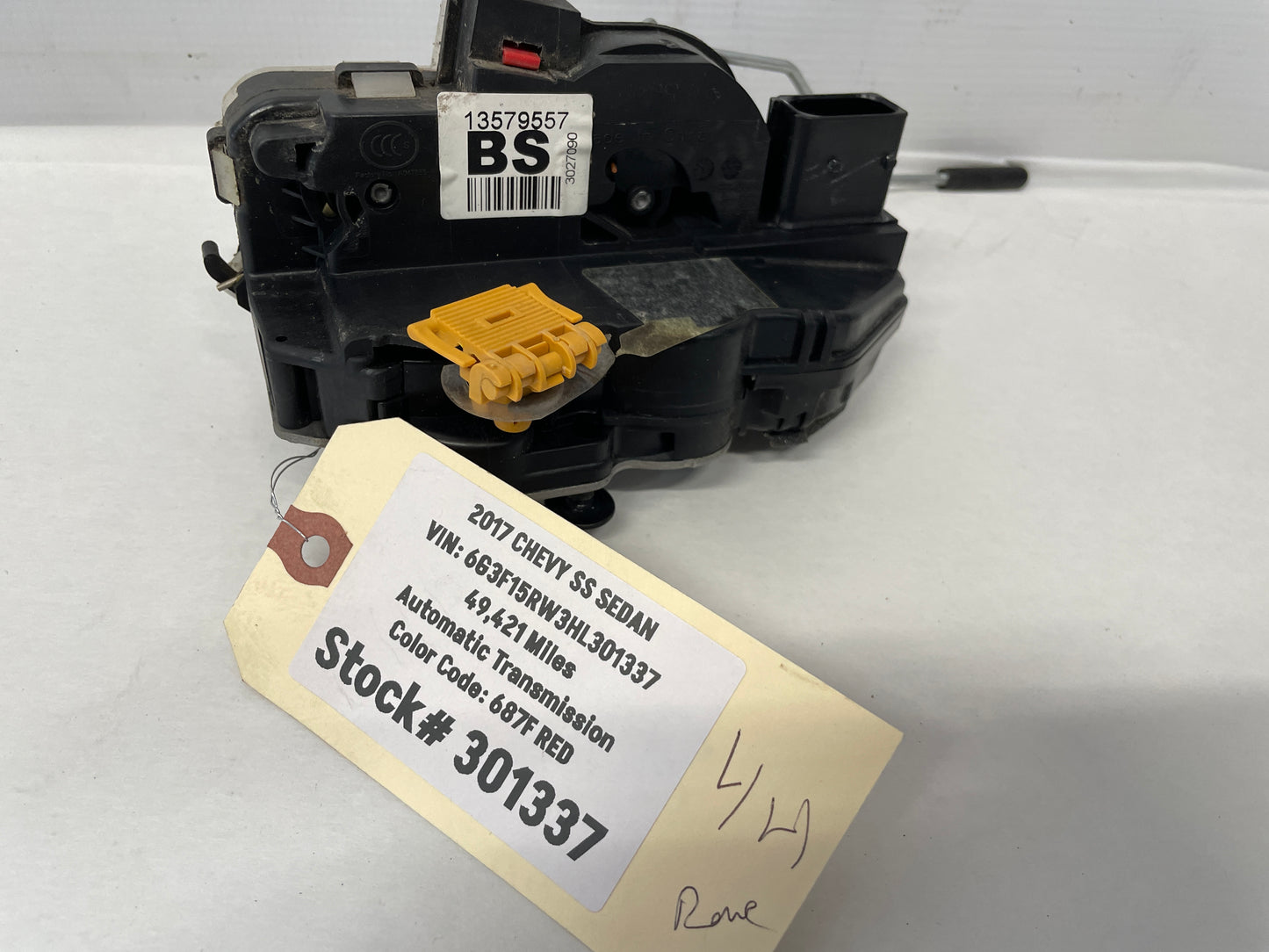 2017 Chevy SS Sedan LH Driver Rear Door Lock Actuator OEM - Day's Parts Yard