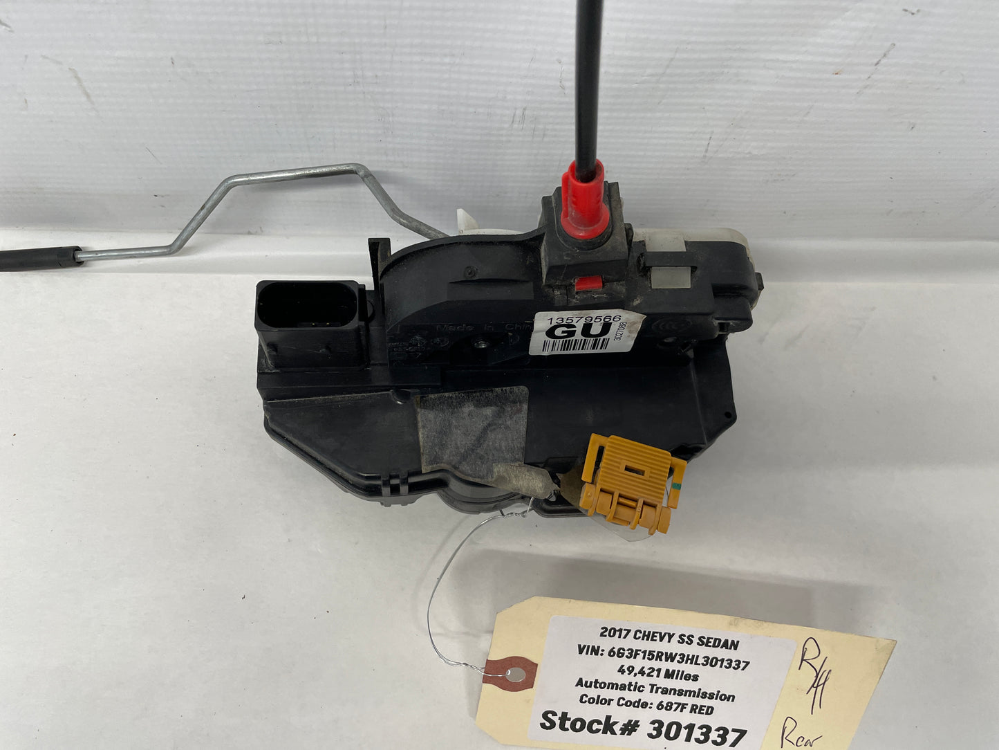 2017 Chevy SS Sedan RH Passenger Rear Door Lock Actuator OEM - Day's Parts Yard