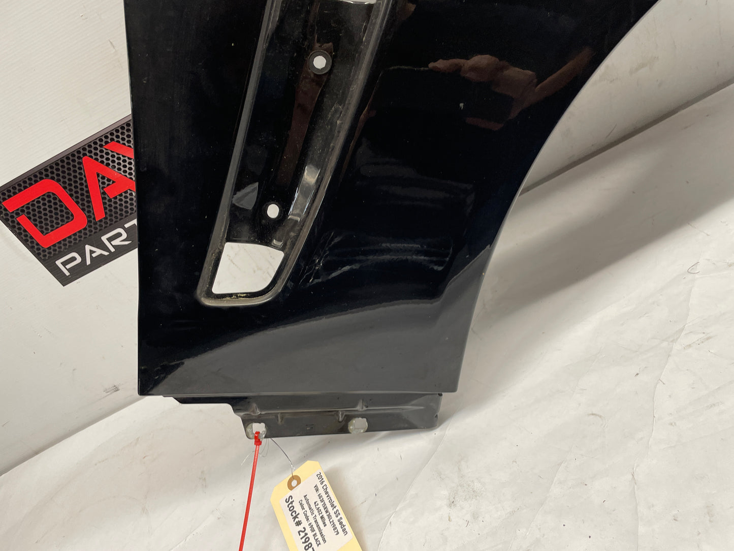 2016 Chevy SS Sedan RH Passenger Front Fender Black OEM - Day's Parts Yard