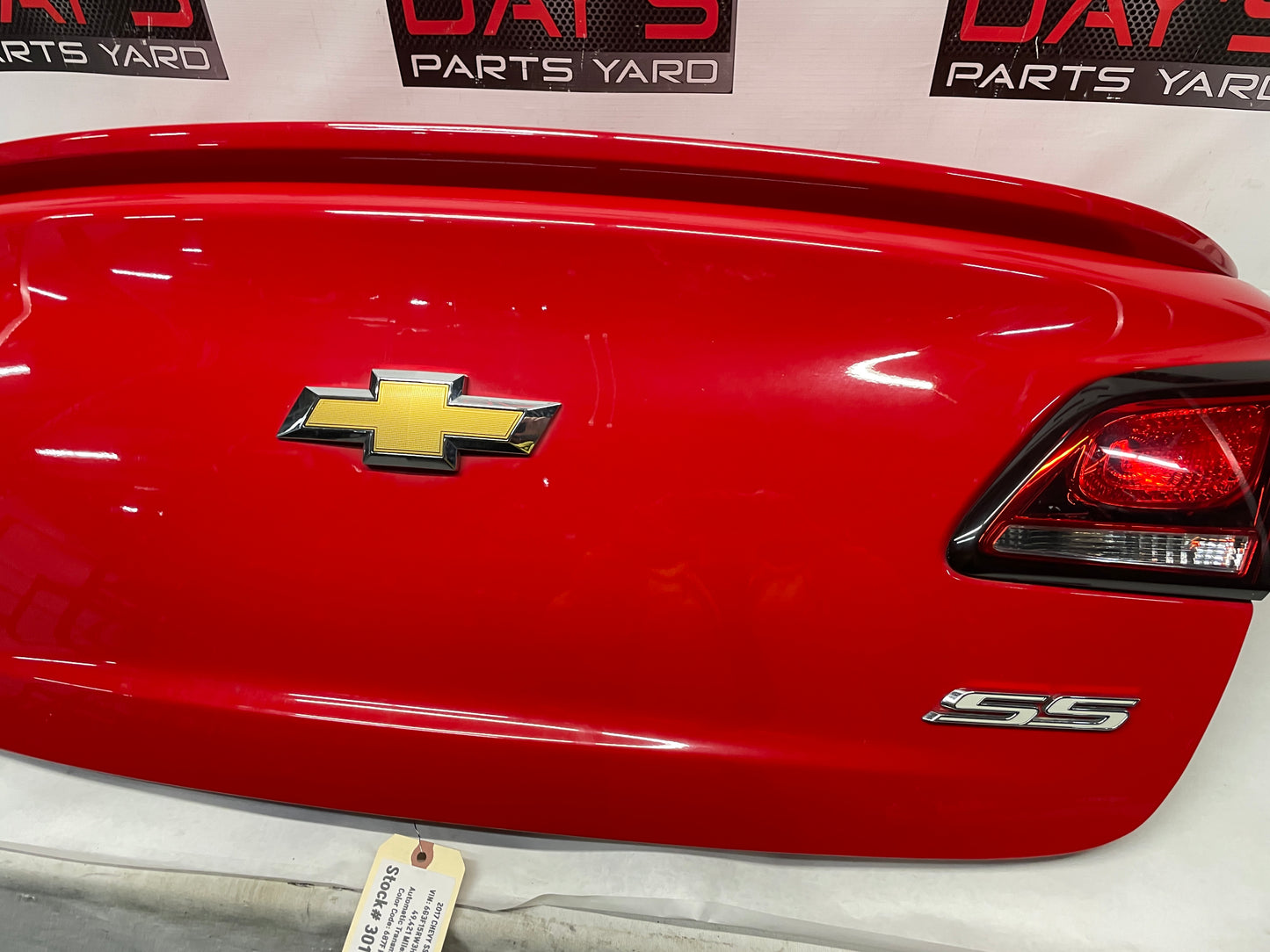 2017 Chevy SS Sedan Trunk Deck Lid w/ Spoiler OEM - Day's Parts Yard