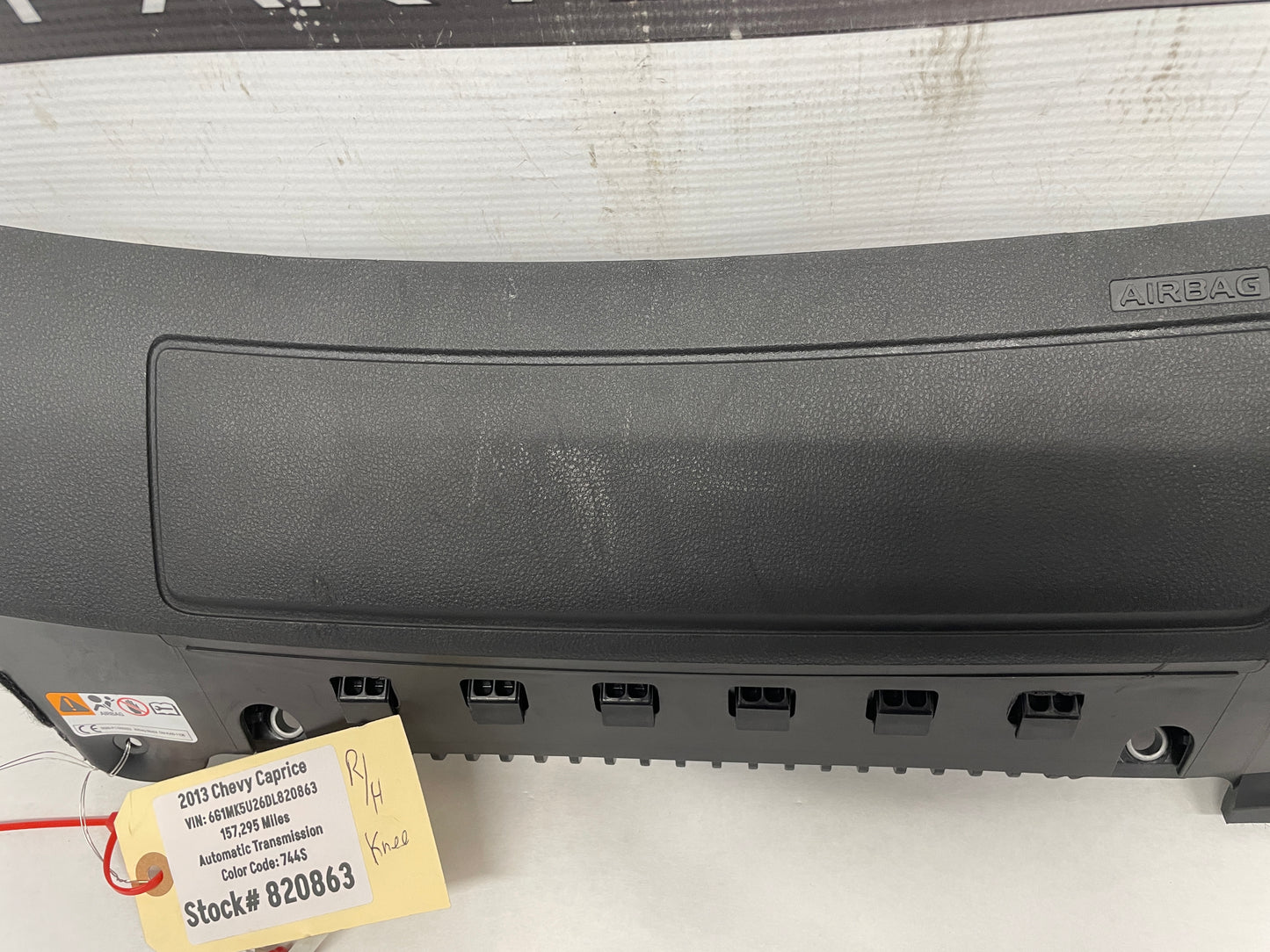 2013 Chevy Caprice RH Passenger Dash Knee Air Bag Airbag OEM - Day's Parts Yard