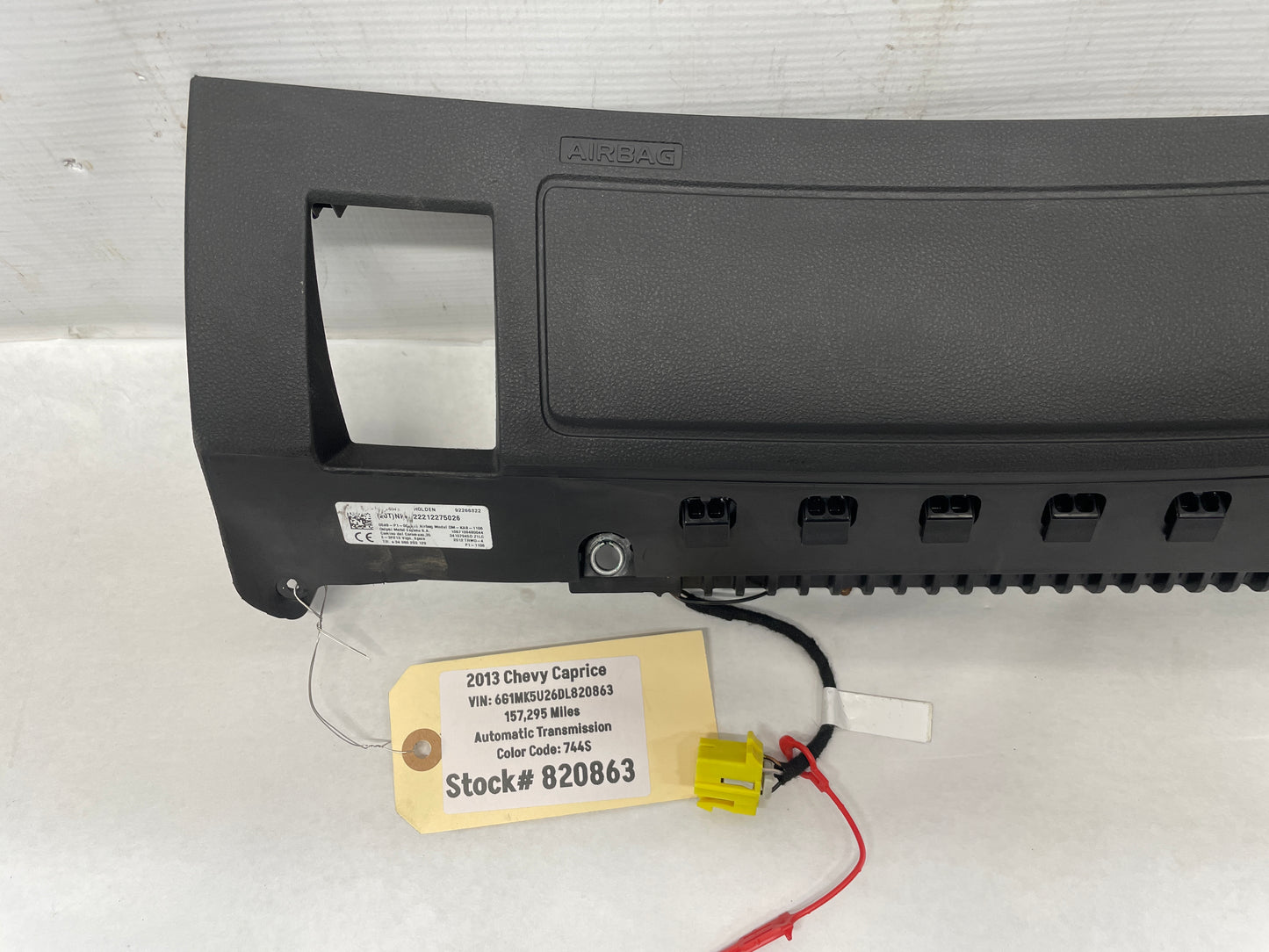 2013 Chevy Caprice LH Driver Lower Dash Knee Airbag Air Bag OEM - Day's Parts Yard