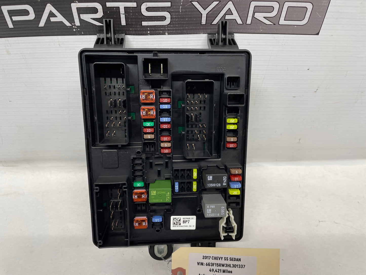 2017 Chevy SS Sedan Rear Trunk Fuse Relay Junction Box Panel OEM - Day's Parts Yard