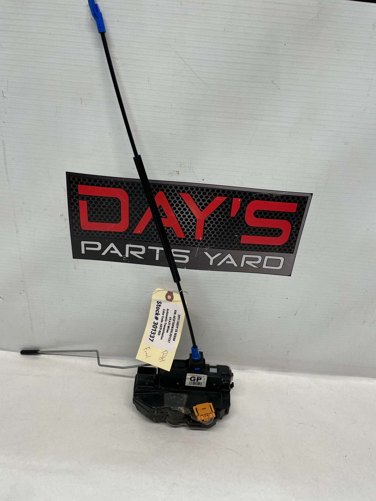 2017 Chevy SS Sedan RH Passenger Front Door Lock Actuator OEM - Day's Parts Yard
