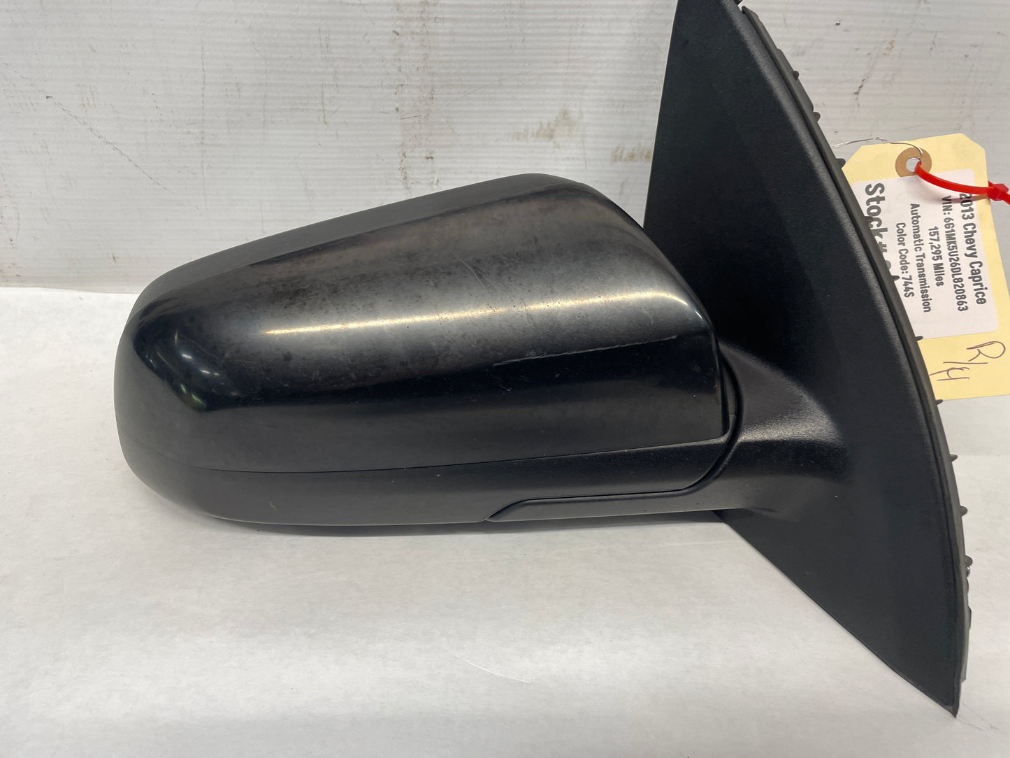 2013 Chevy Caprice RH Passenger Exterior Outside Mirror Black OEM - Day's Parts Yard