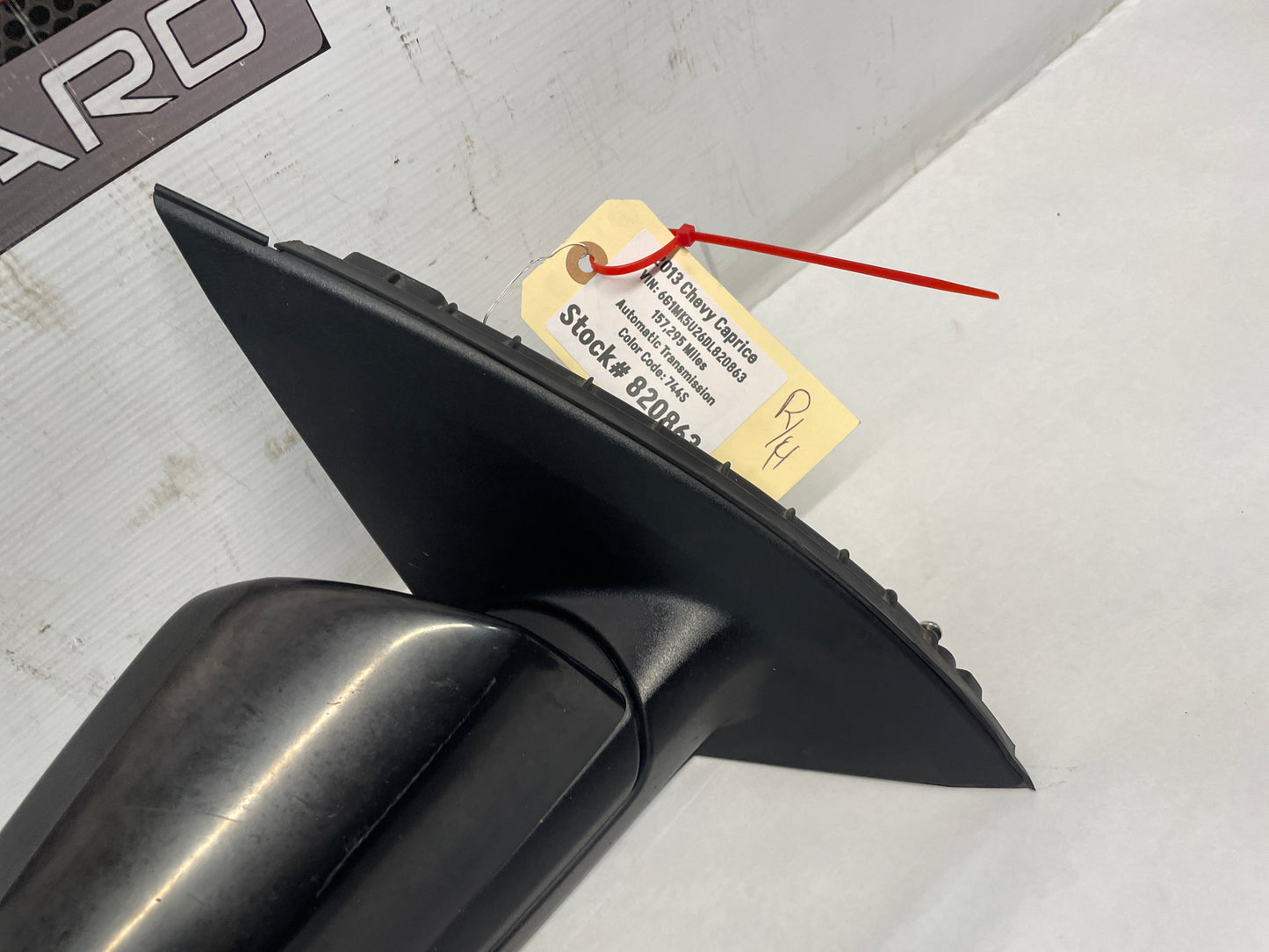 2013 Chevy Caprice RH Passenger Exterior Outside Mirror Black OEM - Day's Parts Yard