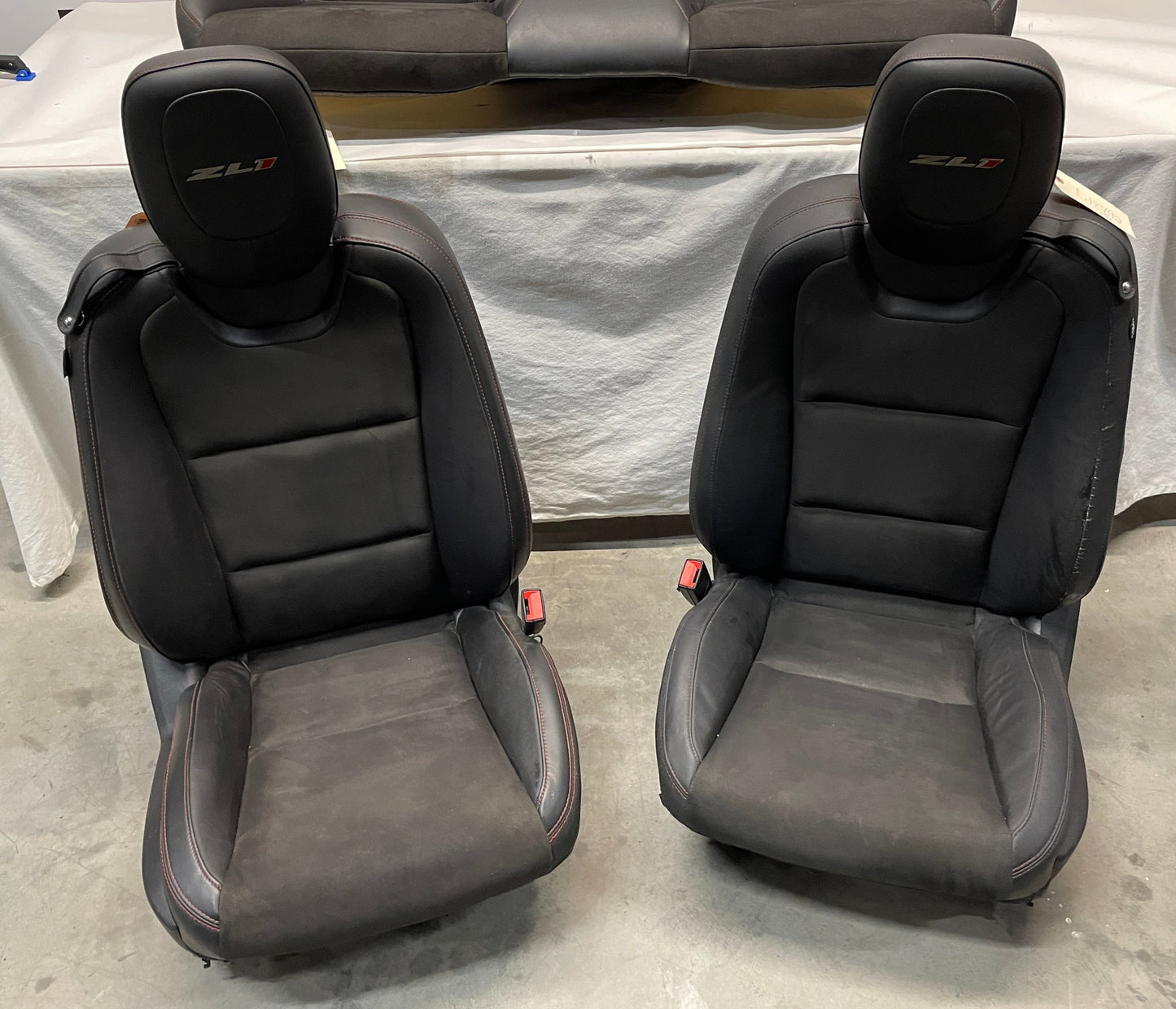 2014 Chevy Camaro ZL1 Seats Front & Rear Leather Suede Alcantara OEM - Day's Parts Yard
