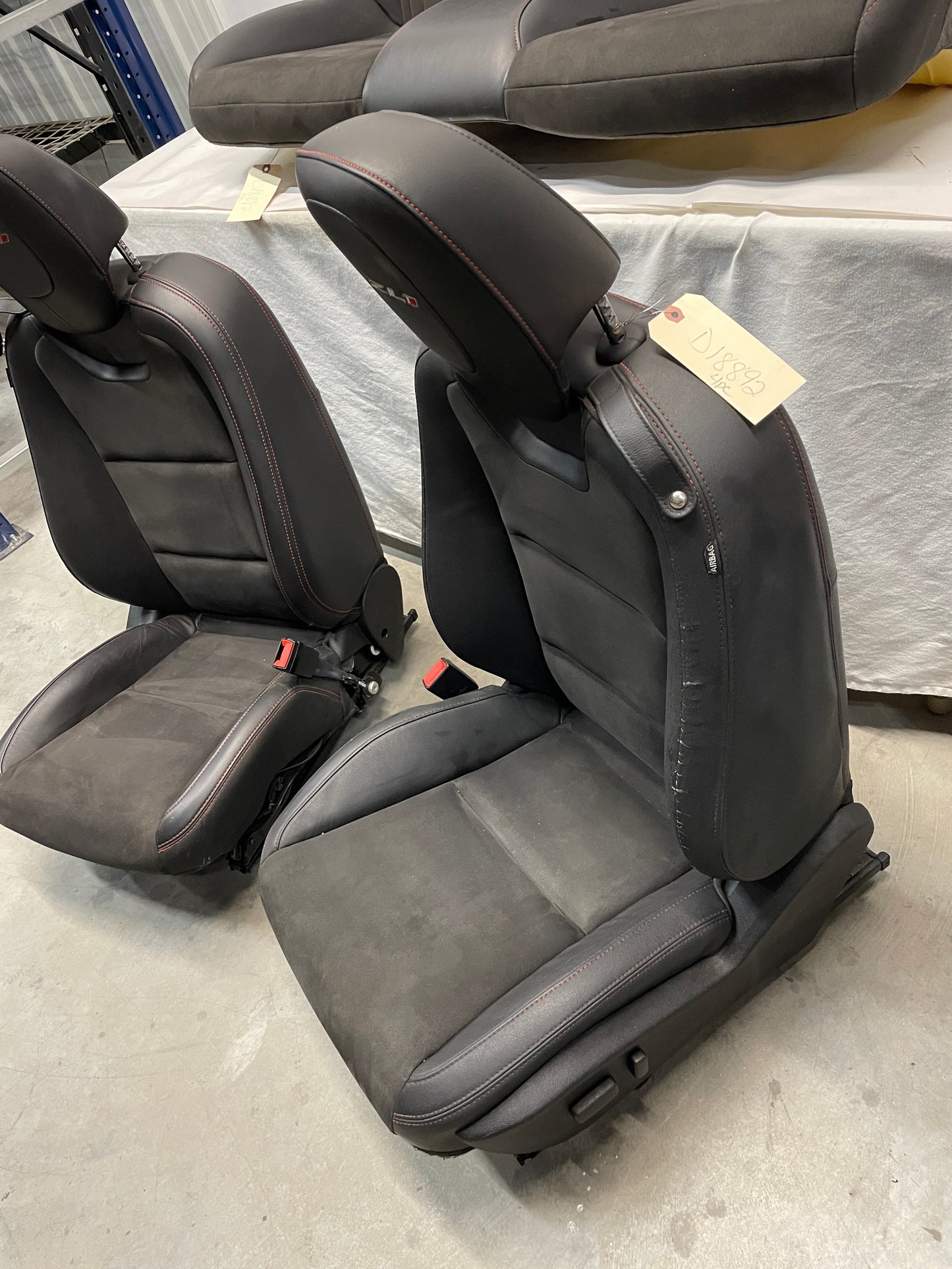 2014 Chevy Camaro ZL1 Seats Front & Rear Leather Suede Alcantara OEM - Day's Parts Yard