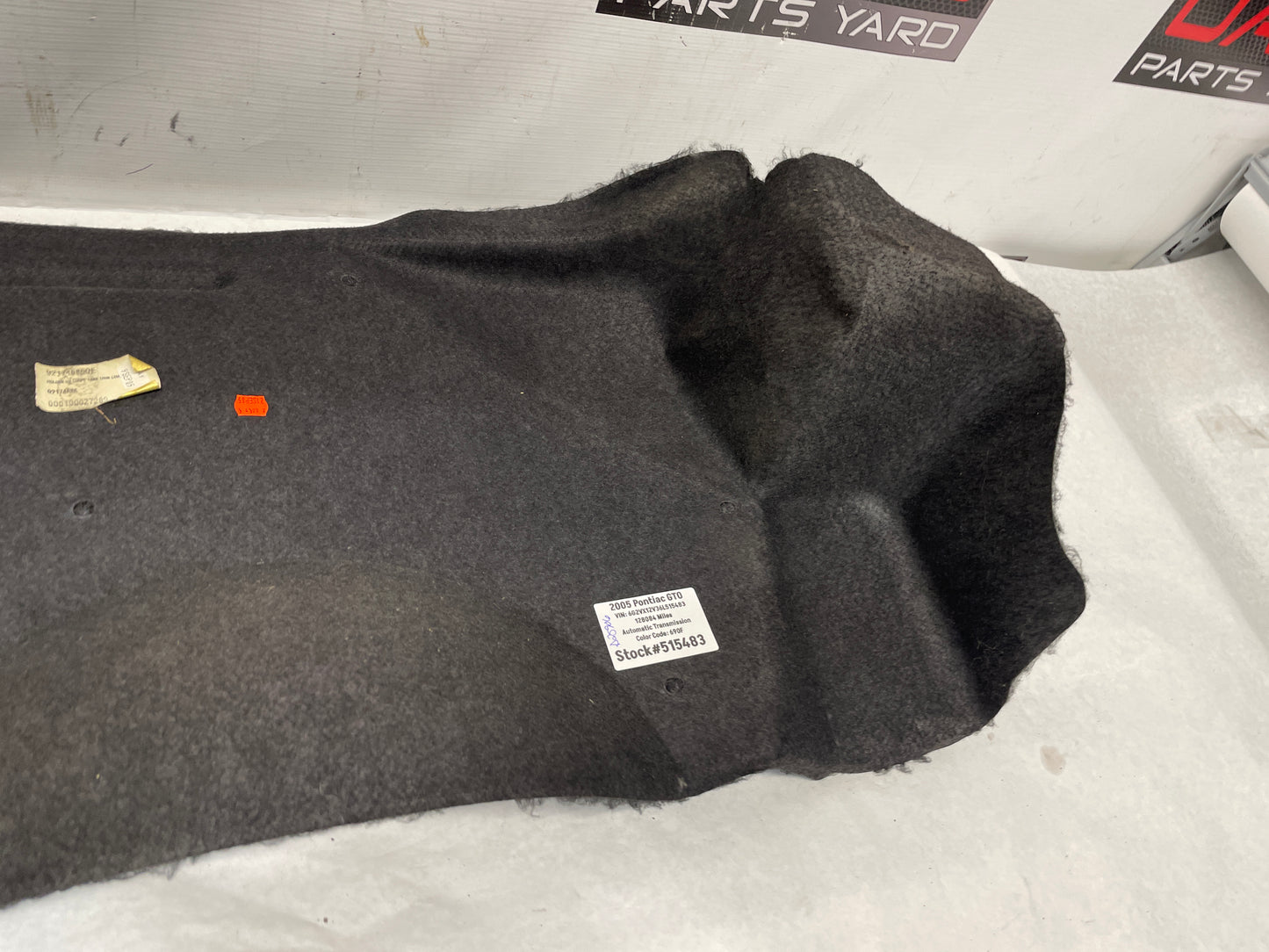 2006 Pontiac GTO Trunk Fuel Tank Trim Carpet Cover Liner OEM - Day's Parts Yard