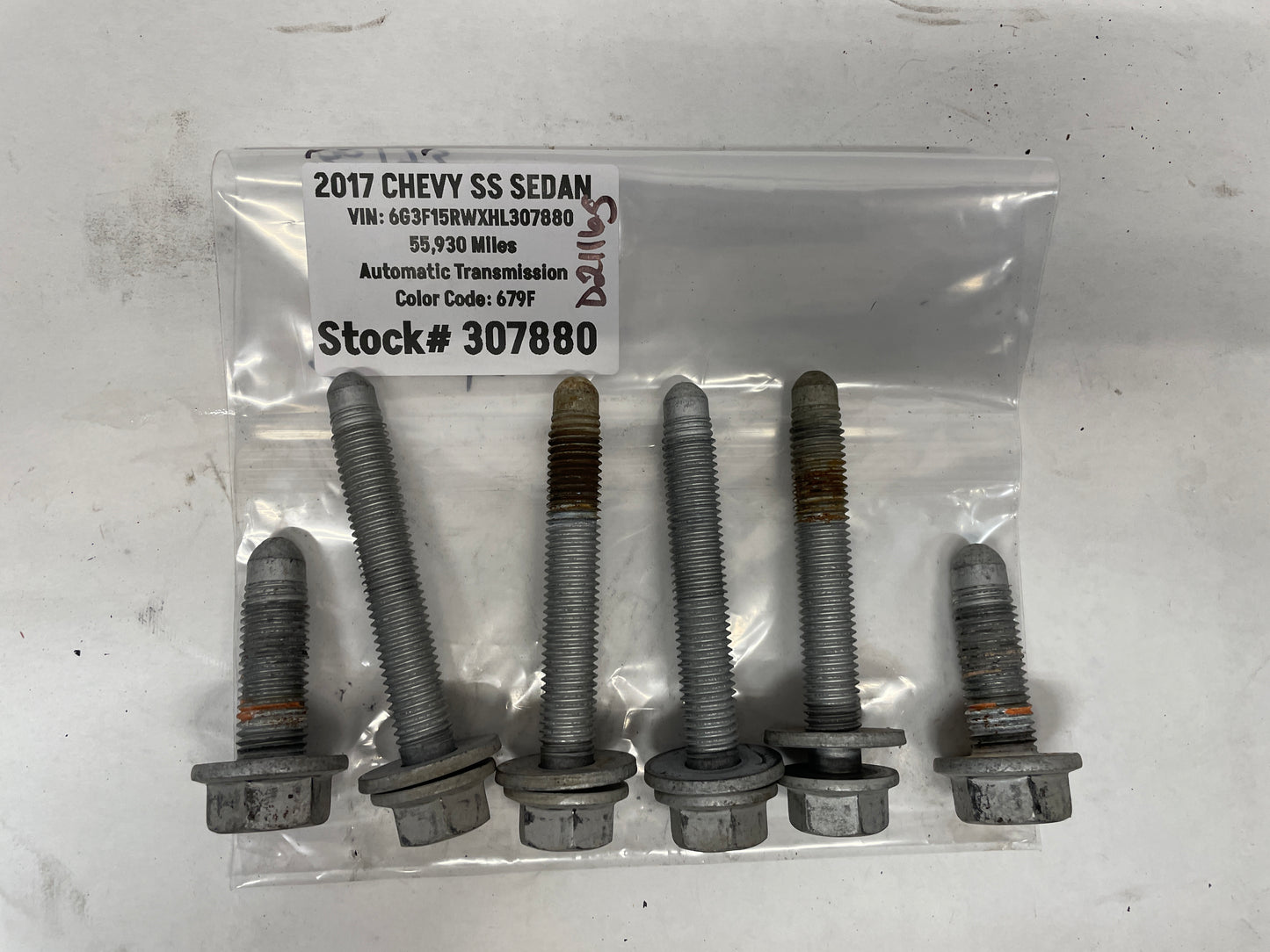 2017 Chevy SS Sedan Rear Suspension Cradle K Member Sub Frame Bolts Hardware OEM - Day's Parts Yard