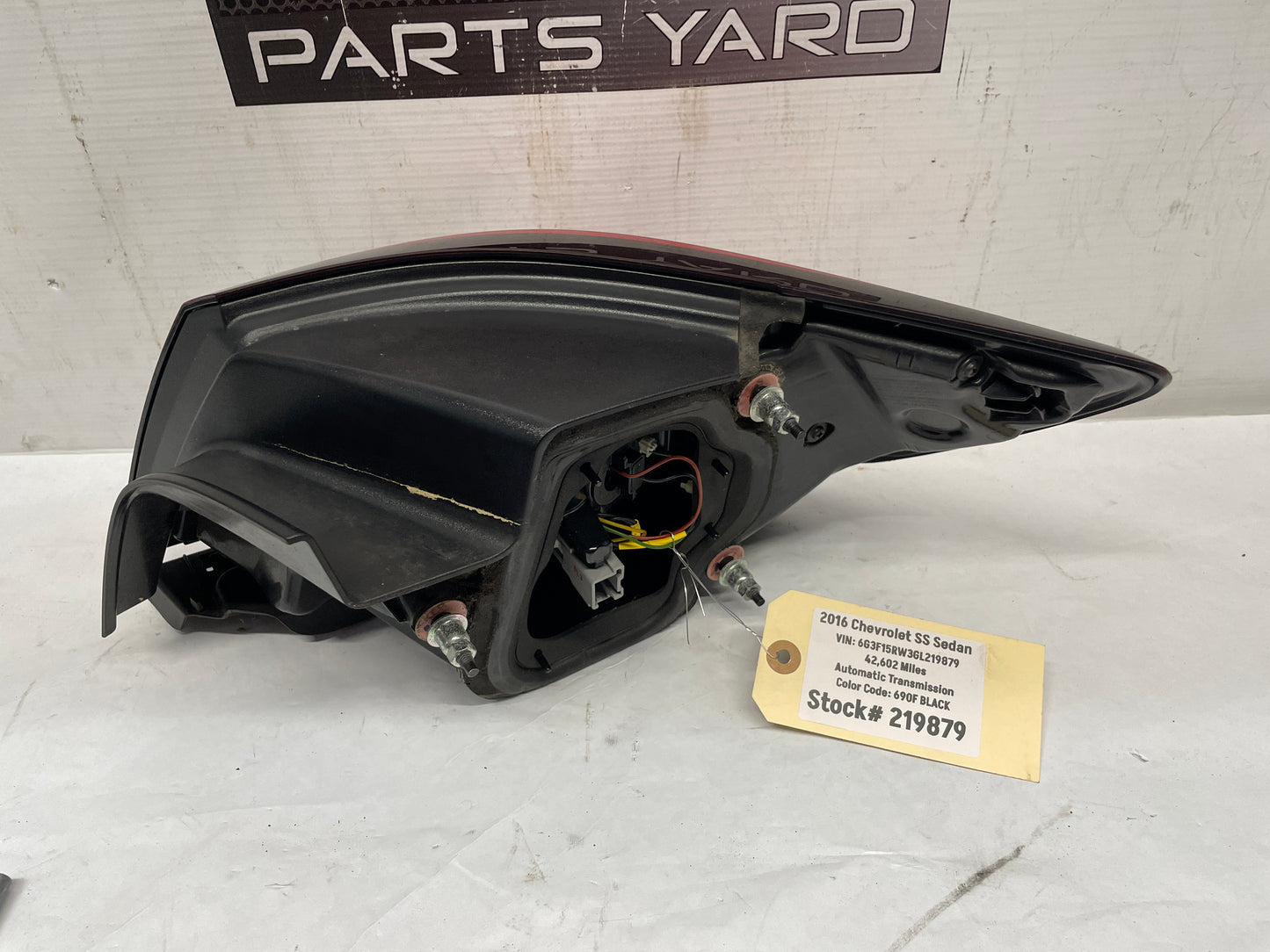 2016 Chevy SS Sedan LH Driver Outer Tail Light Taillight Lamp OEM - Day's Parts Yard