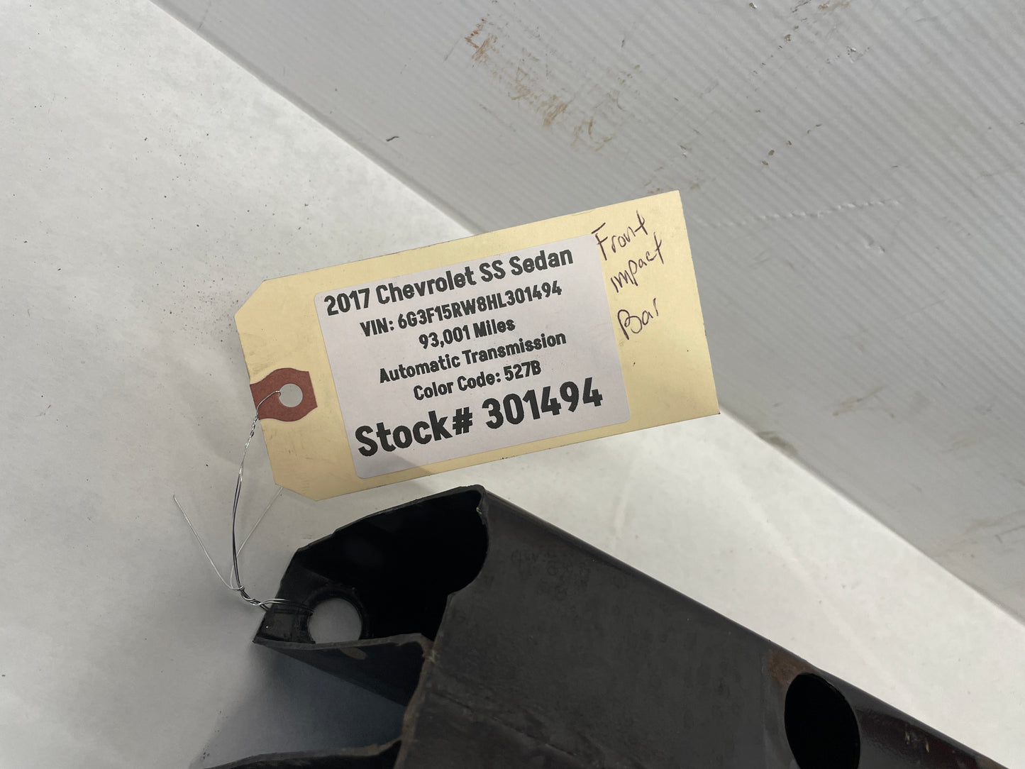 2017 Chevy SS Sedan Front Bumper Impact Bar OEM - Day's Parts Yard