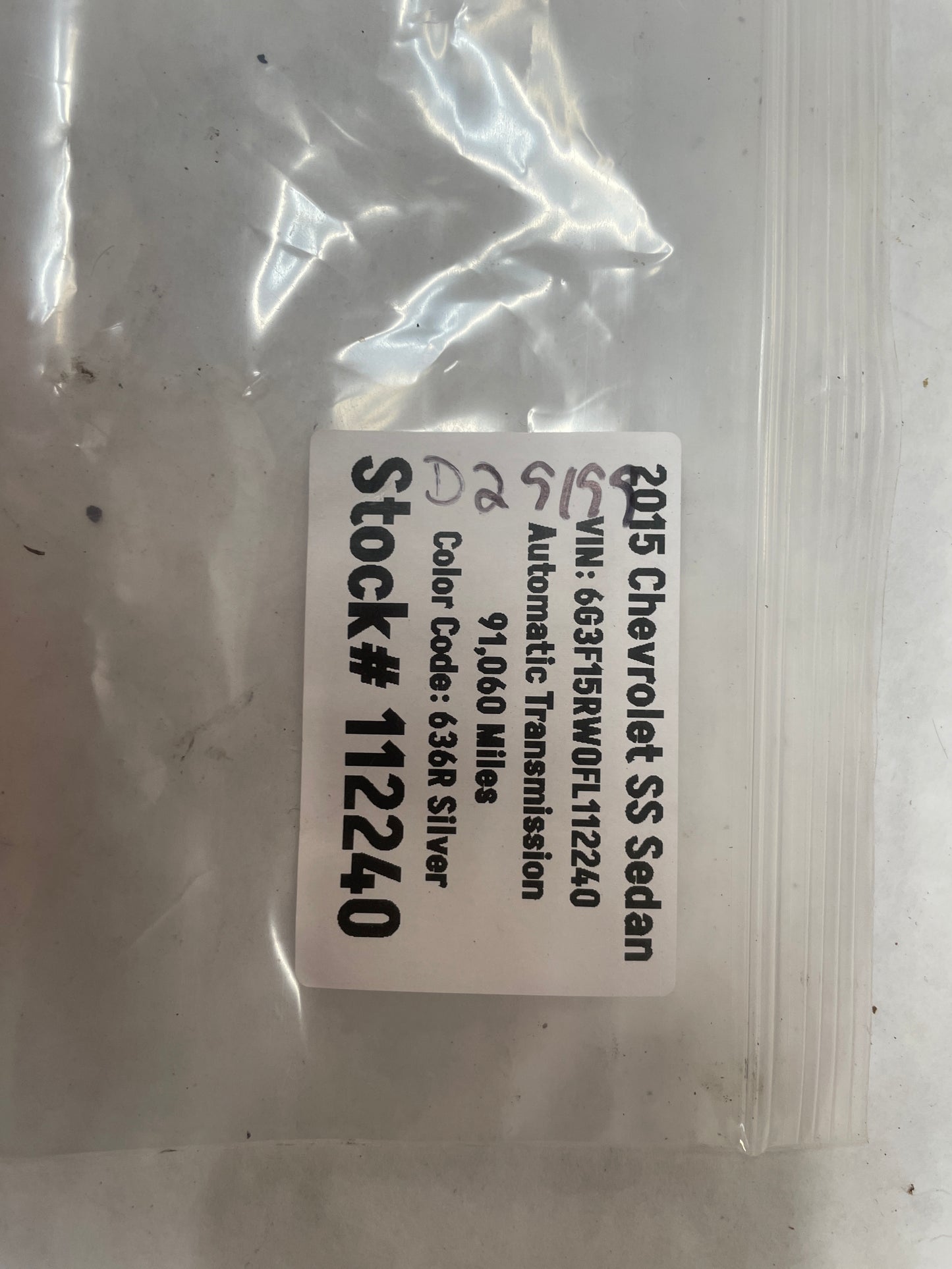 2015 Chevy SS Sedan Shark Fin Antenna Silver OEM