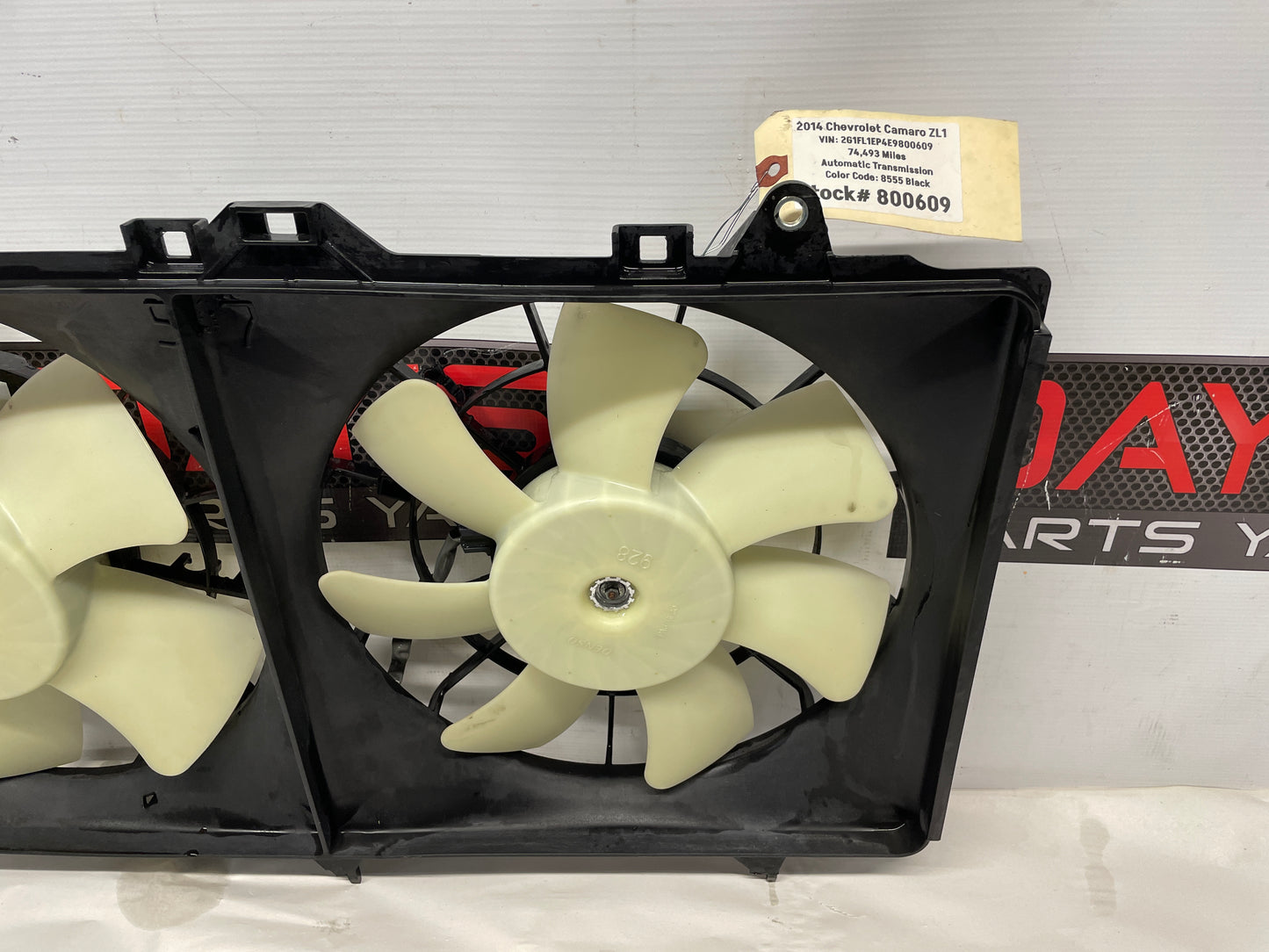 2014 Chevy Camaro ZL1 Radiator Dual Electric Coolant Cooling Fan OEM - Day's Parts Yard
