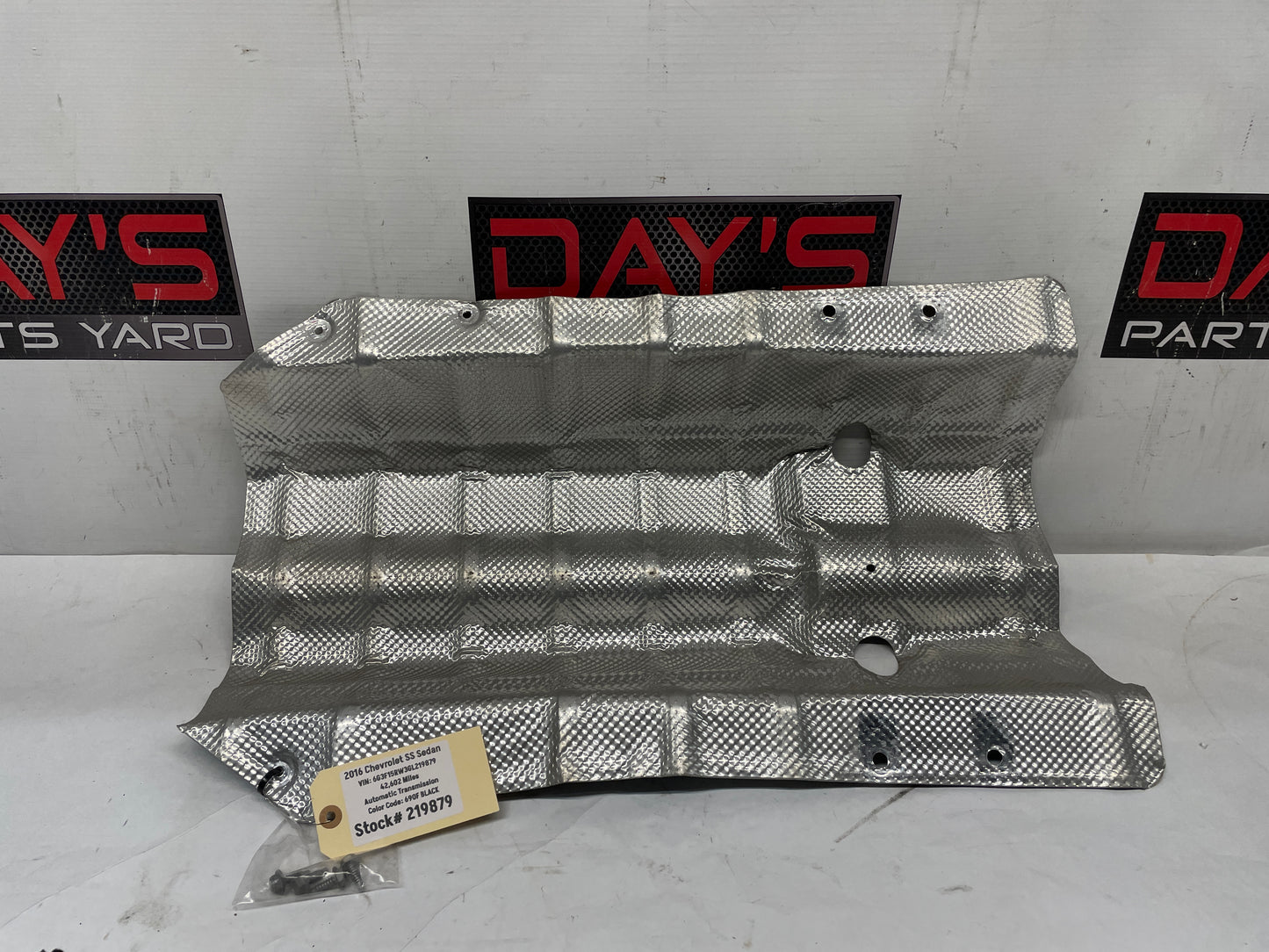 2016 Chevy SS Sedan Transmission Tunnel Exhaust Heat Shield OEM - Day's Parts Yard