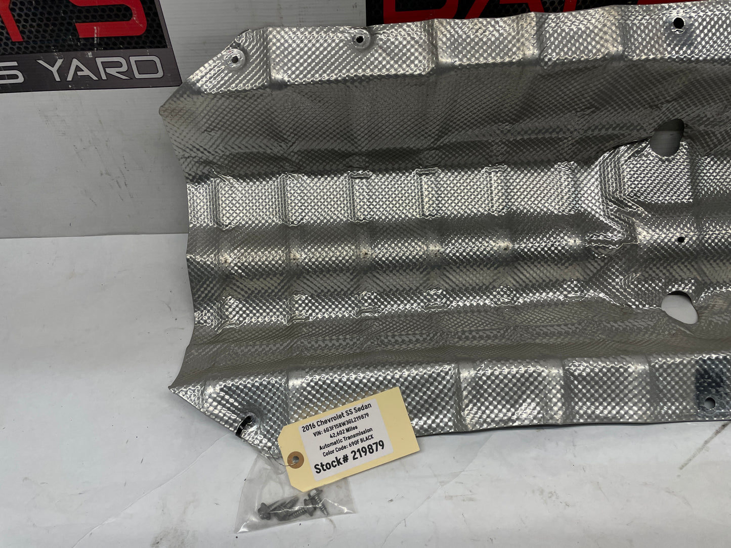 2016 Chevy SS Sedan Transmission Tunnel Exhaust Heat Shield OEM - Day's Parts Yard