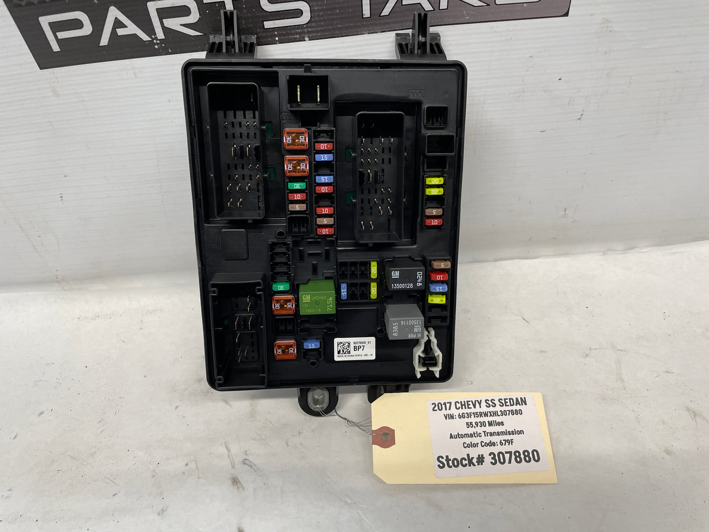 2017 Chevy SS Sedan Rear Trunk Fuse Relay Junction Box Panel OEM - Day's Parts Yard